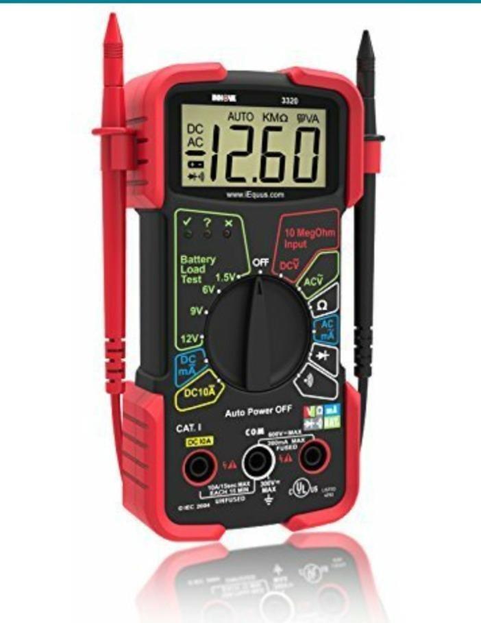 INNOVA 3320 Auto-Ranging Digital Multimeter, Red & Black customer photo 2