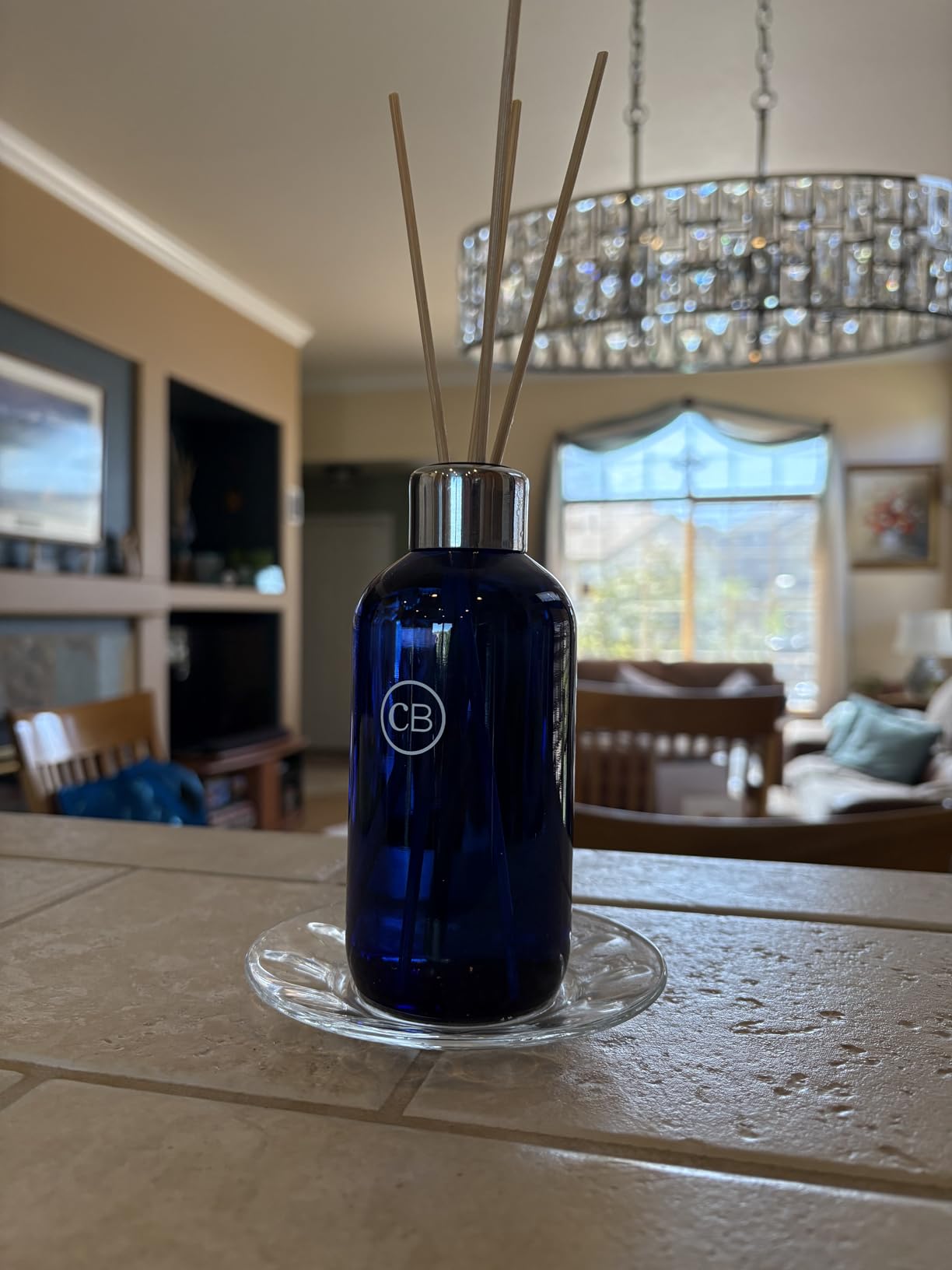 Capri Blue Volcano Reed Diffuser Set - Includes Reed Diffuser Sticks, Fragrance Oil, and Glass Bottle - Luxury Scented Room Fresheners - Cobalt Blue (8 fl oz) customer photo 2
