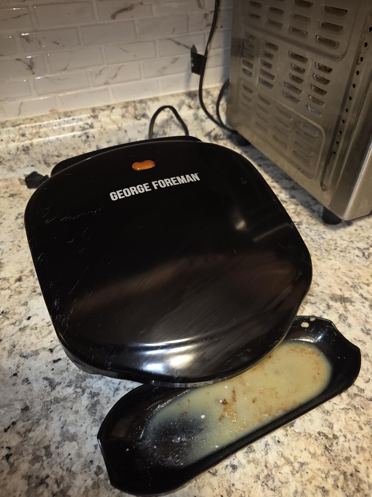 George Foreman GR10B 2-Serving Mini Grill & Panini Press, Compact 7.3” x 5.6” Cooking Surface,1–2 Servings, Dorms & Small Kitchens customer photo 2