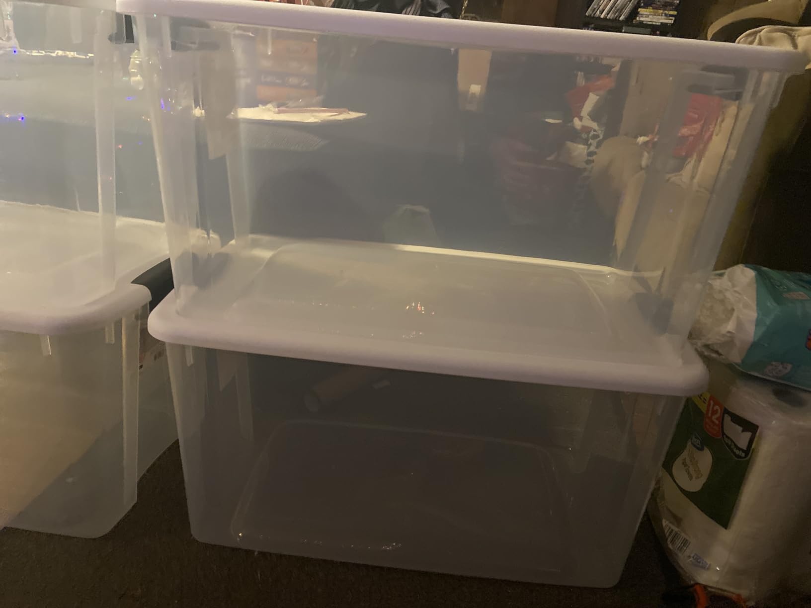 Sterilite 70 Qt Ultra Latch Box, Durable Clear Storage Bin w/ Lid, 6 Pack customer photo 1