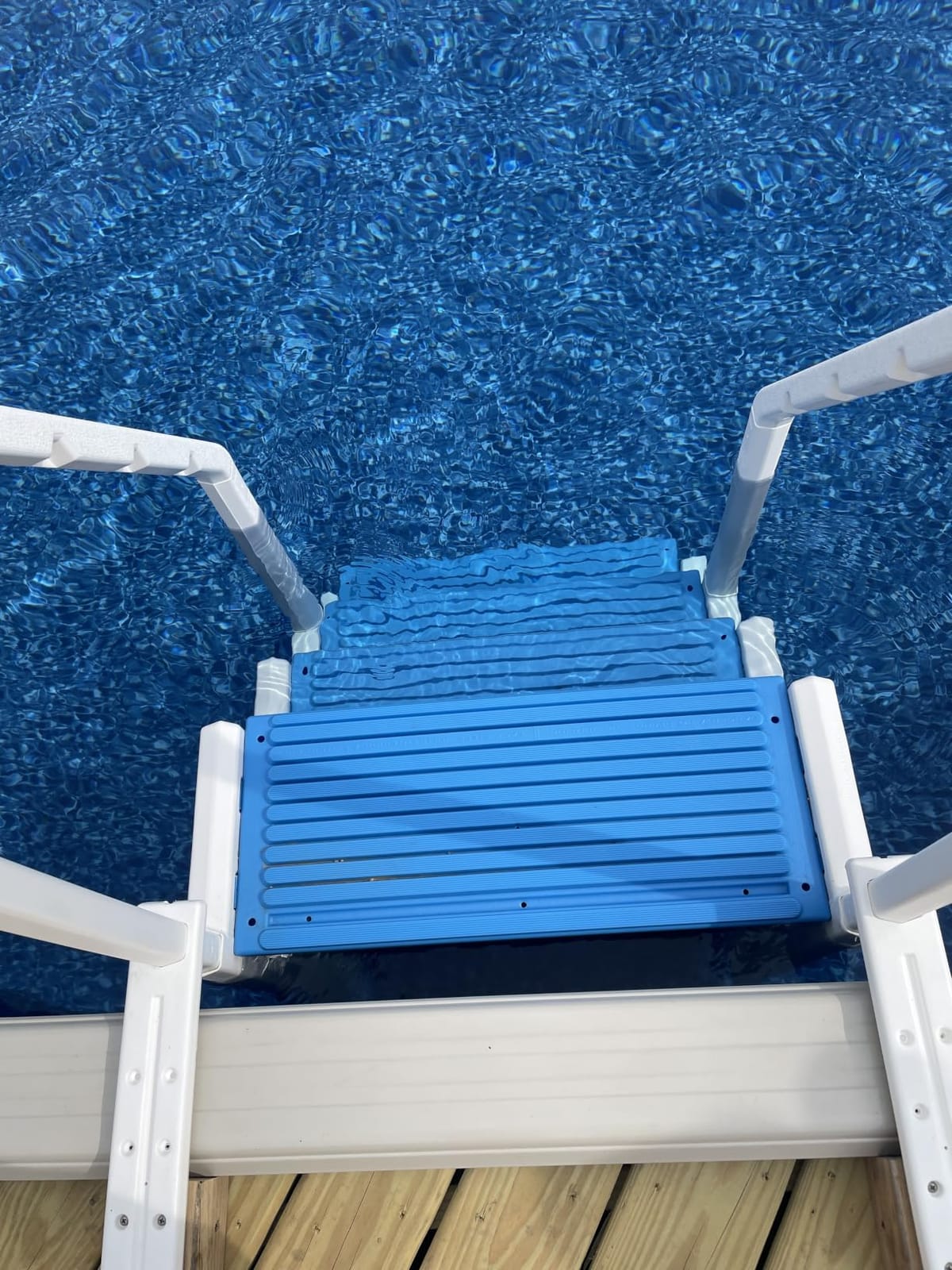 Confer Plastics Step-1X: Sturdy Above Ground Entry System with Dual Handrails and Slip-Resistant Steps, Easy Installation, Supports up to 400 lbs - Proudly Made in USA. Warm Grey with Grey Treads customer photo 2