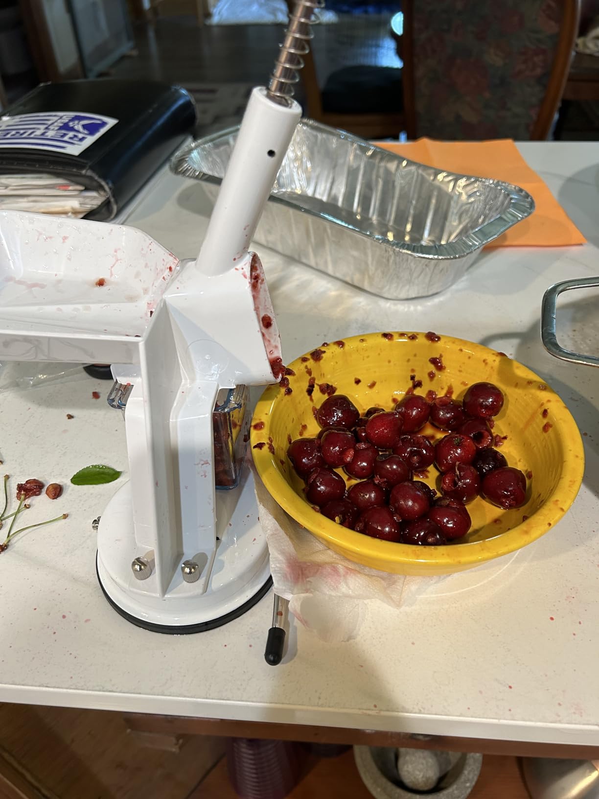 Norpro Deluxe Cherry Pitter Automatic Feed Tray, 1.75in/4.5cm, As Shown customer photo 1