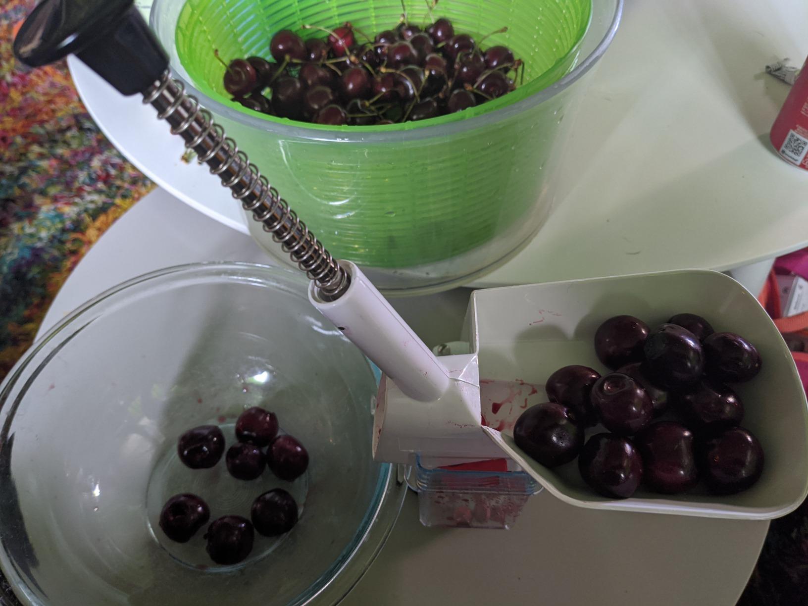 Norpro Deluxe Cherry Pitter Automatic Feed Tray, 1.75in/4.5cm, As Shown customer photo 2