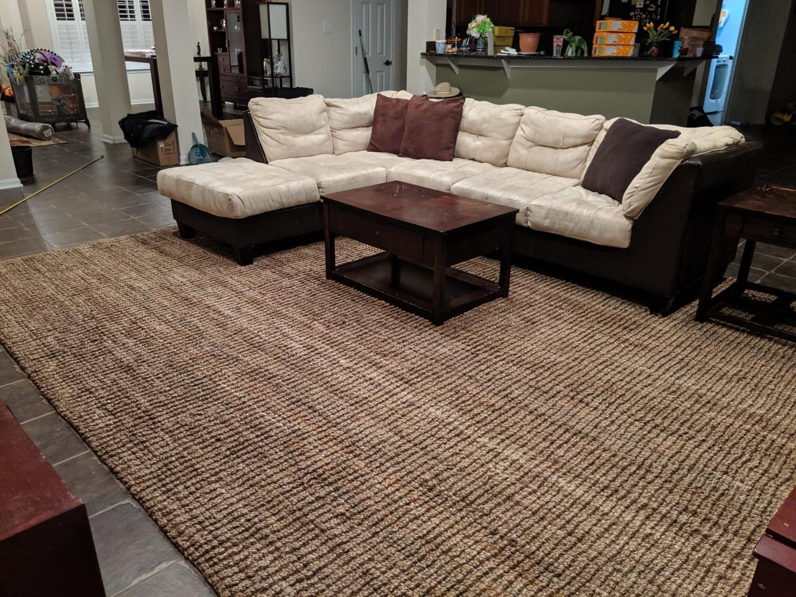SAFAVIEH Area Rug 8x10 - Natural Fiber Collection - Large - Natural Brown, Handmade Jute, Farmhouse Style, Chunky Textured Thick Pile (NF447A) customer photo 2