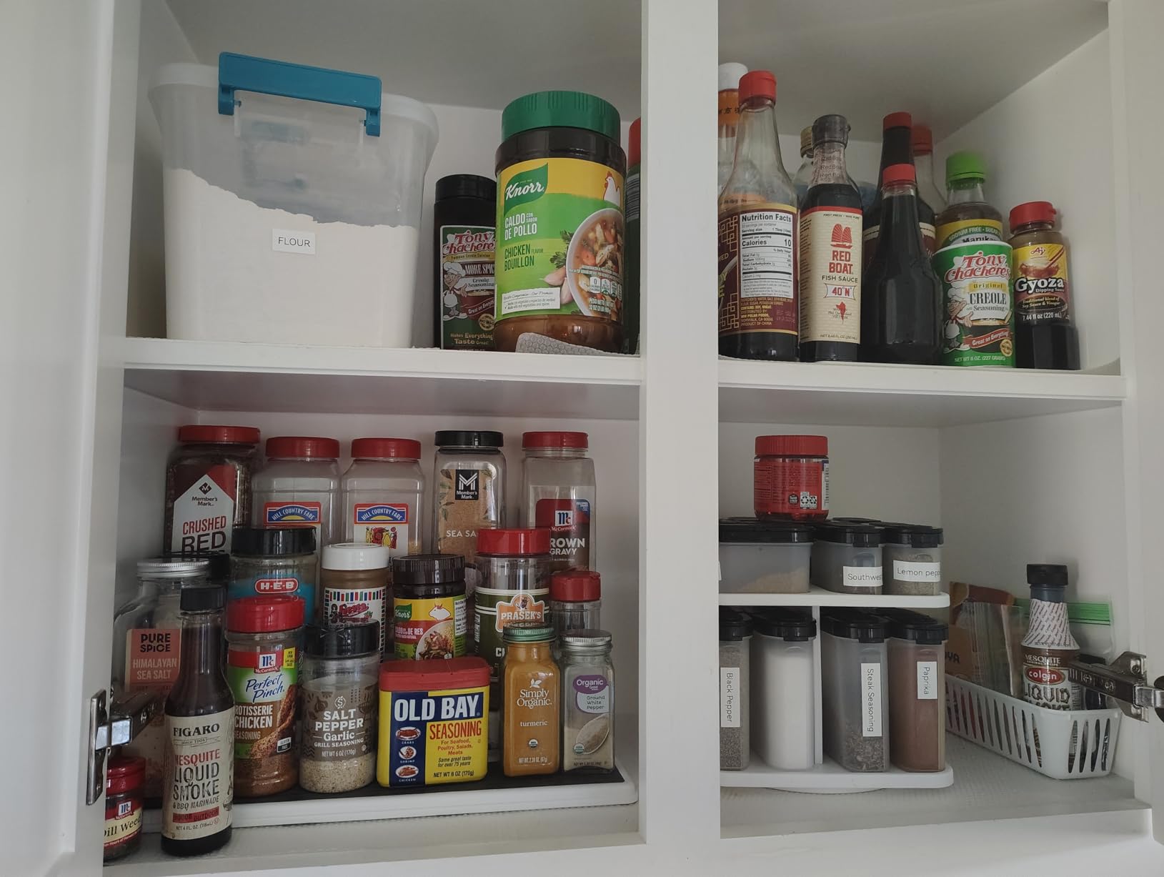 Copco 3-Tier Spice Rack Organizer for Cabinet - 15 Inch Non-Skid Pantry Organizer and Storage Shelf for Spices, Canned Goods, Seasonings - White and Gray Kitchen Cabinet Organizer customer photo 1