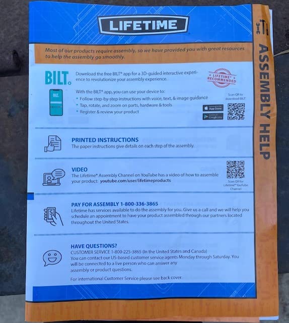 Lifetime Pro Court Height Adjustable Portable Basketball System, 44 Inch Backboard, Blue/White customer photo 2