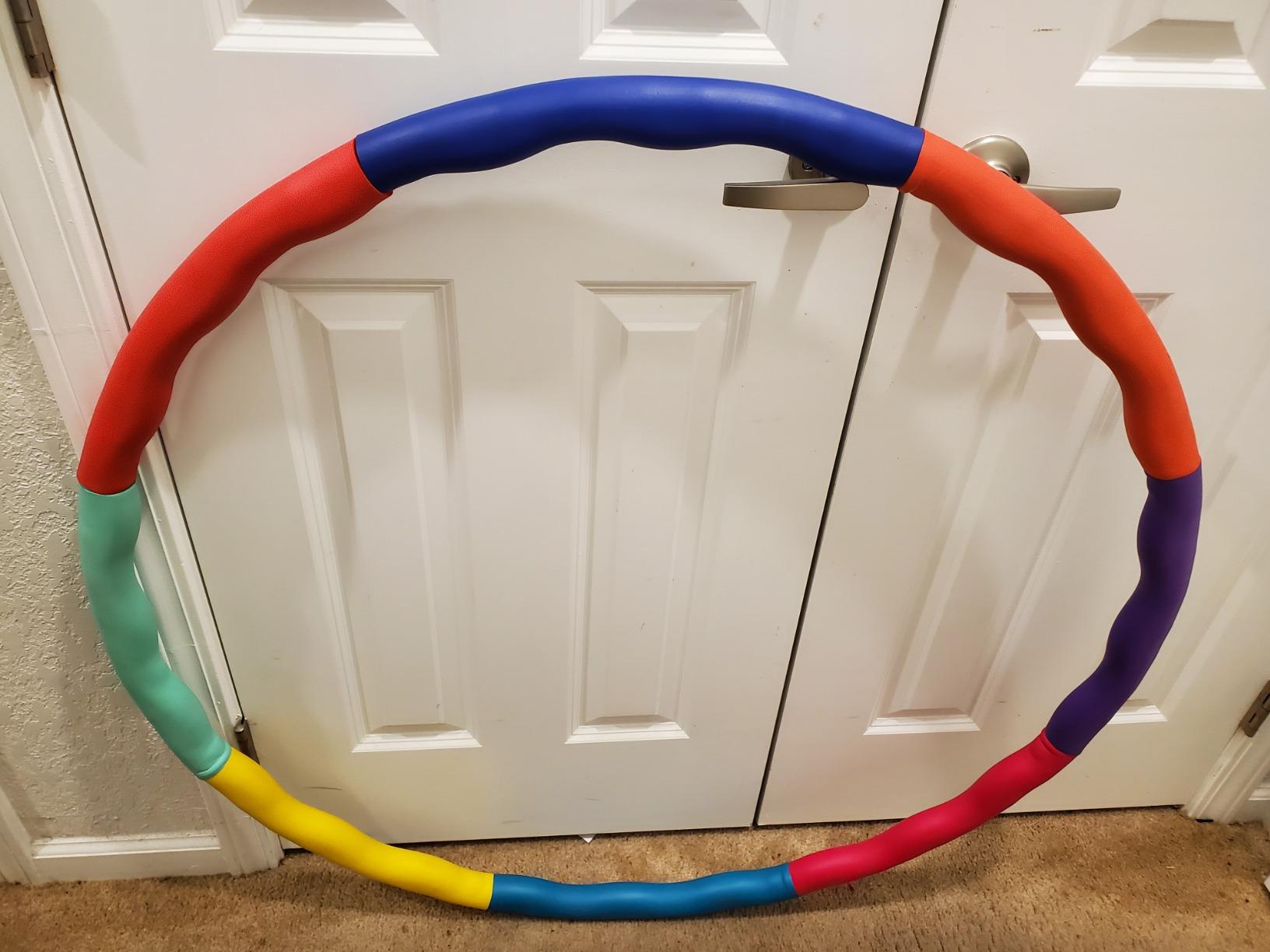Weighted Hula Hoop, ACU Hoop 3M, 3.2lb Medium, Rainbow, Wavy Ridges customer photo 1