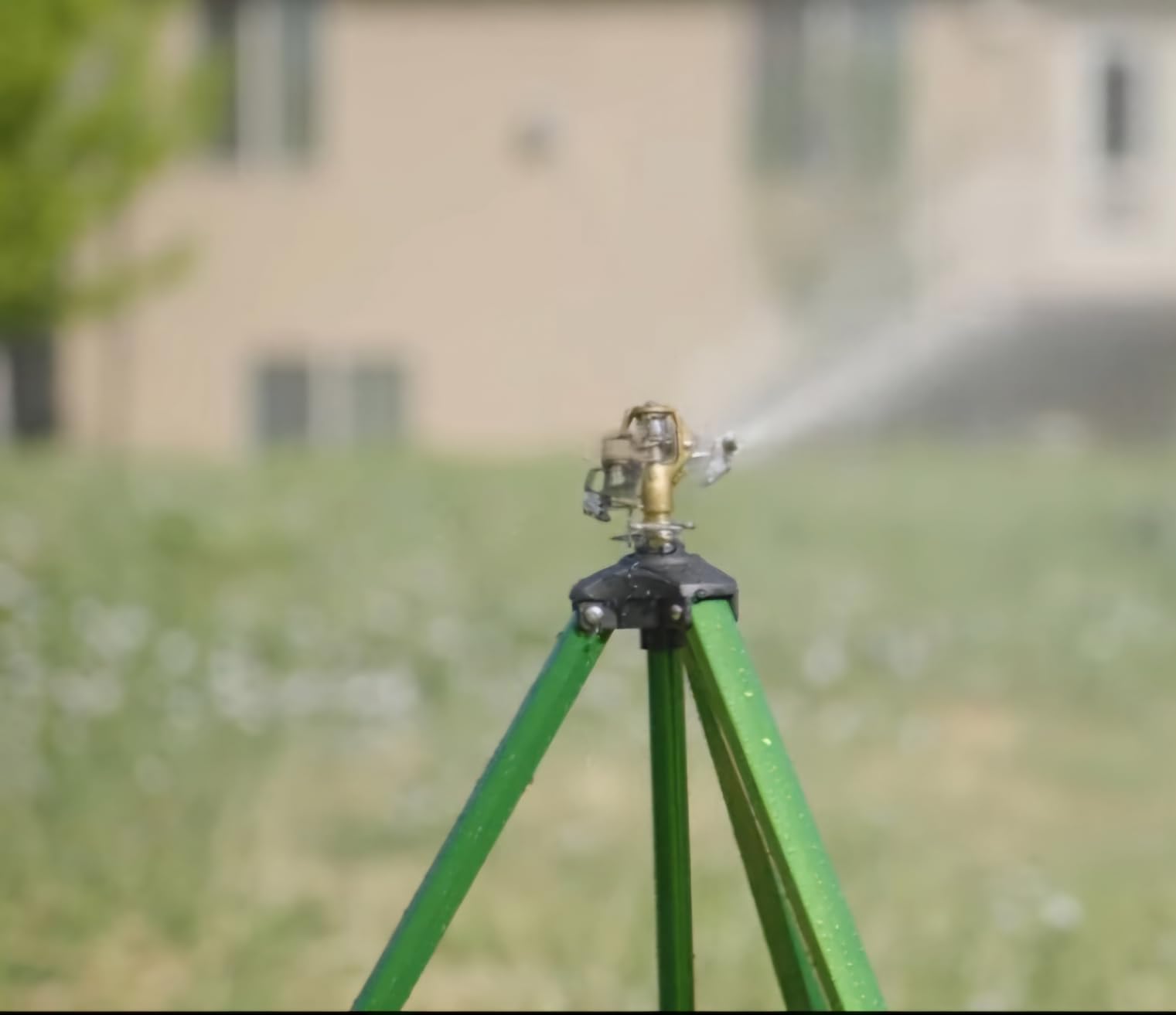 Orbit Tripod Lawn Zinc Impact Sprinkler - 360 Degree Rotating Yard Sprinkler with Adjustable Height - Heavy-Duty Zinc - High-Pressure Nozzle - for Large Lawn Coverage - 56667 customer photo 1