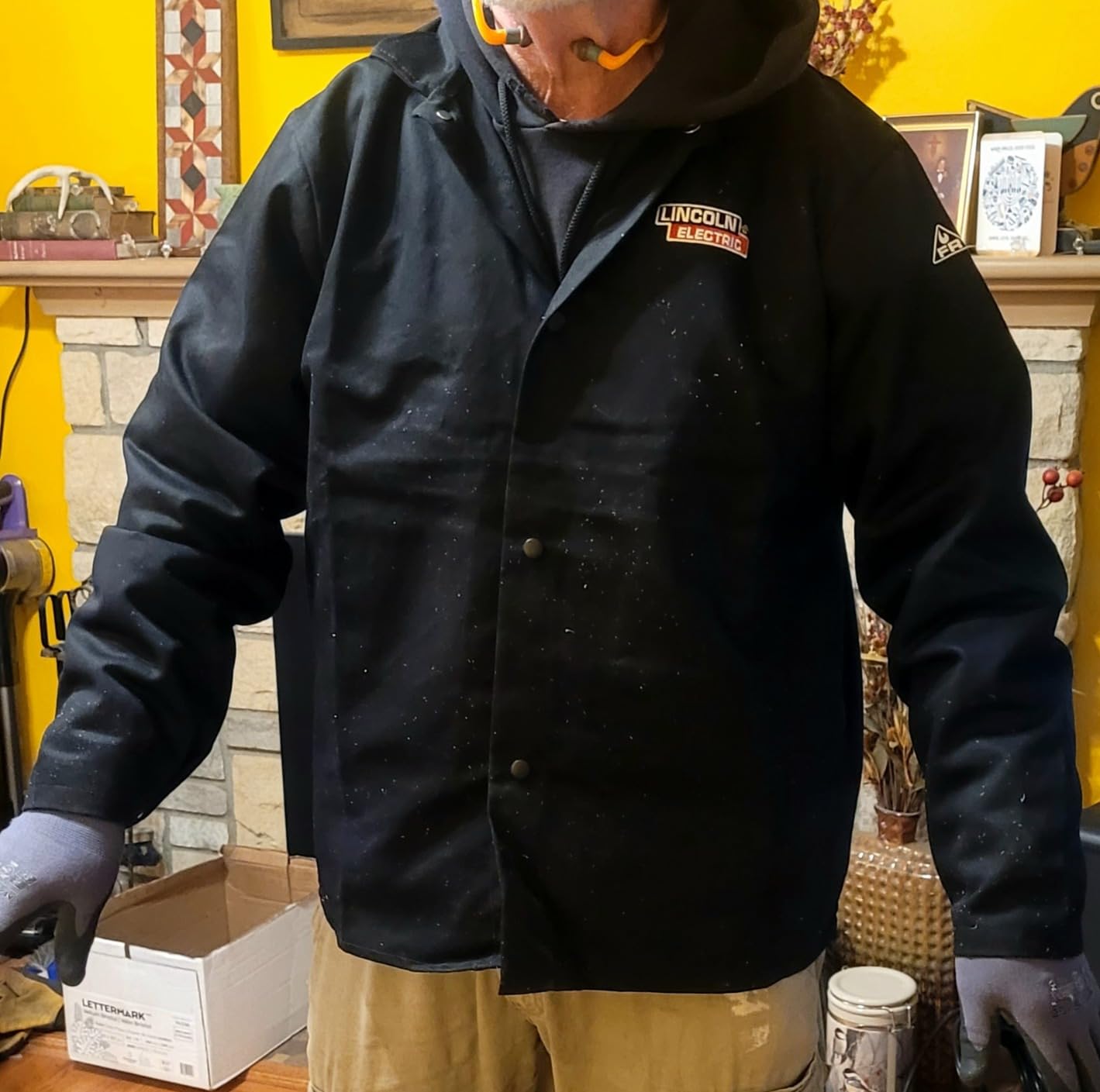 Lincoln Electric Premium Flame Resistant (FR) Cotton Welding Jacket | Breathable | K2985 customer photo 2