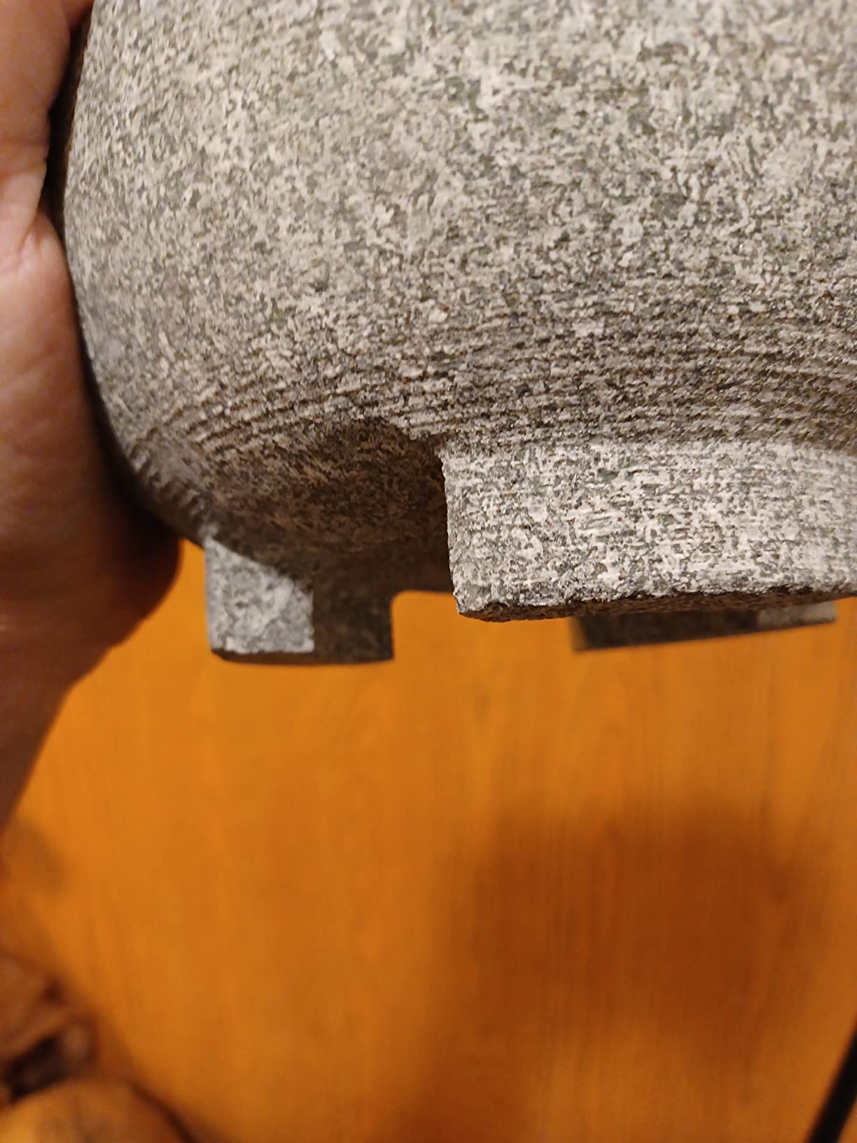 IMUSA USA Super Heavy Traditional Granite Molcajete Spice Grinder, 8-Inch, Gray, 8 customer photo 1