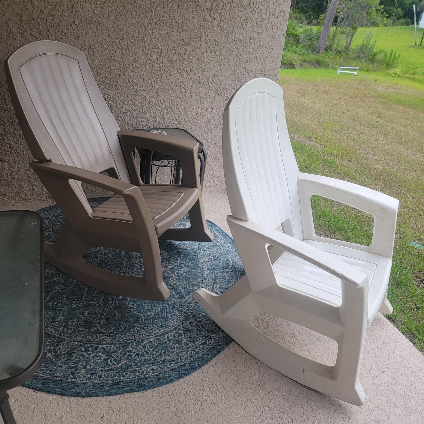Semco Rockaway Heavy Duty All Weather Patio or Deck Rocking Chair, Taupe customer photo 1