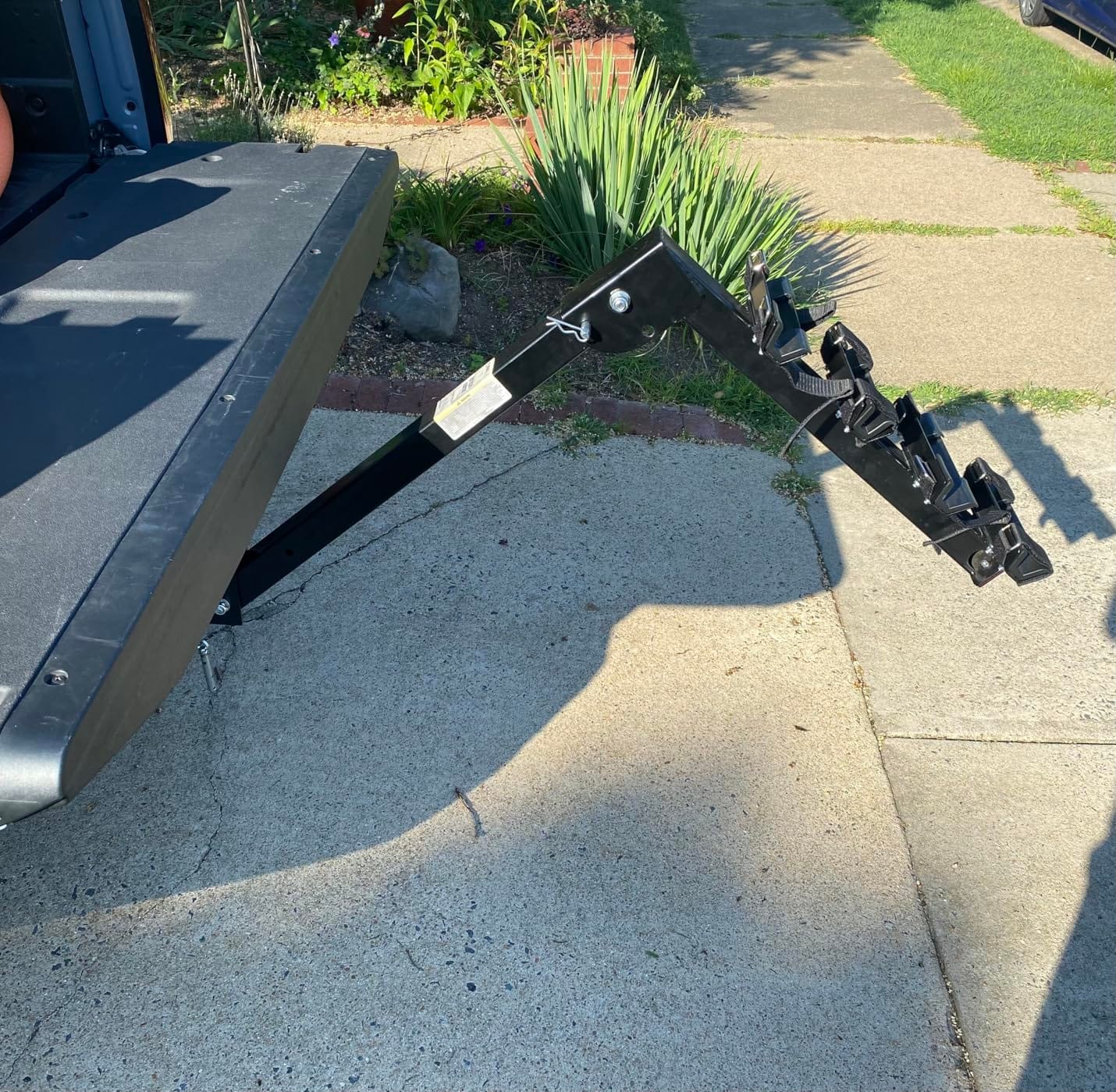 MaxxHaul Hitch Mount 4 Bike Rack 150 lb Capacity Heavy‑Duty Swing Down Design Fits Cars Trucks SUVs and Minivans with Safety Reflector Easy Install (70210) customer photo 2