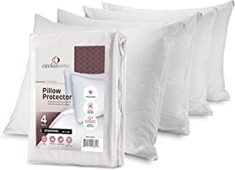 CirclesHome Pillow Protectors 2 Pack Queen Zippered - 100% Cotton Breathable Pillowcases - Protects Pillows from Dirt, Dust and Debri (Queen- Set of 2 - 20x30) customer photo 2