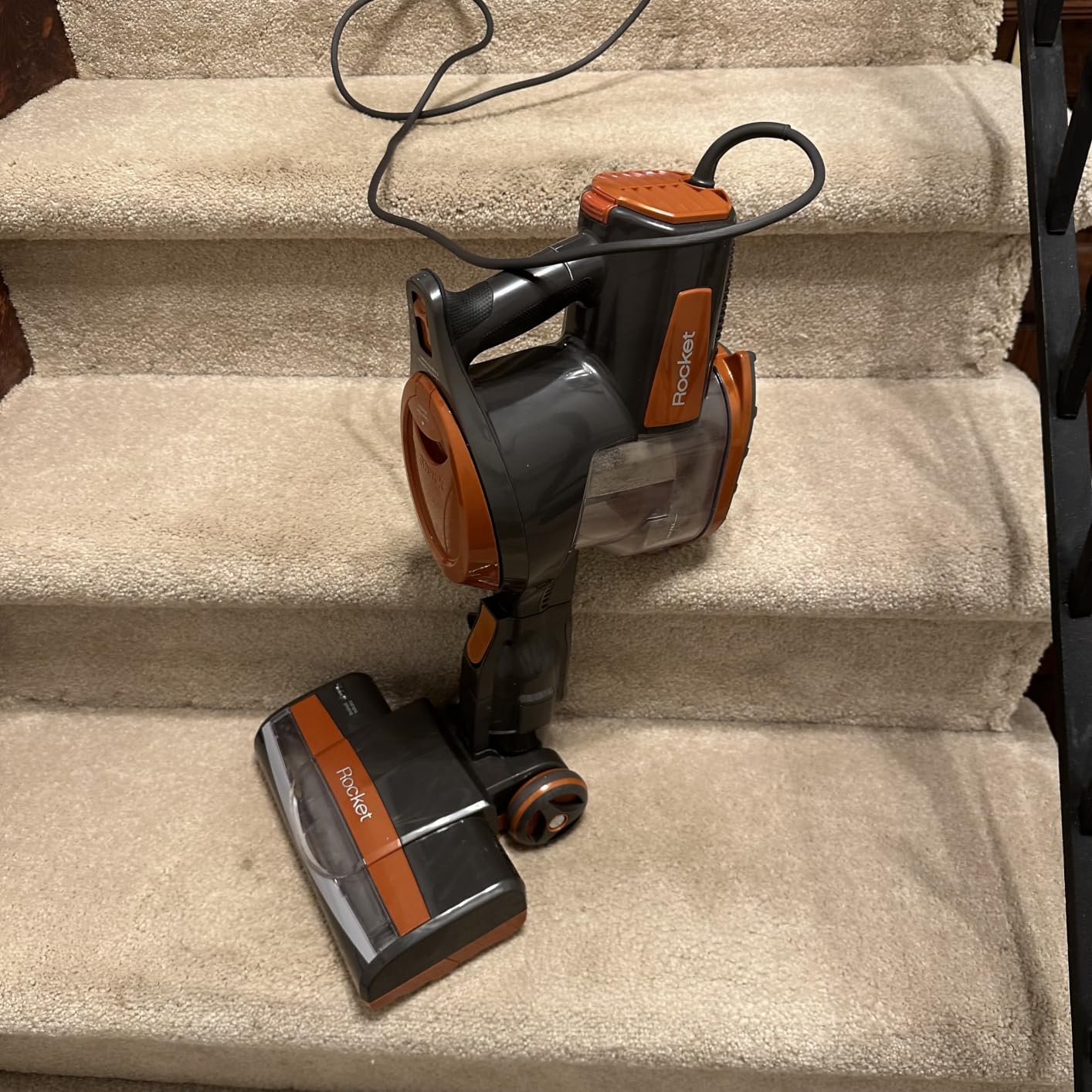 Shark Rocket Corded Stick Vacuum, Carpet & Hard Floors, Gray/Orange, HV301 customer photo 2