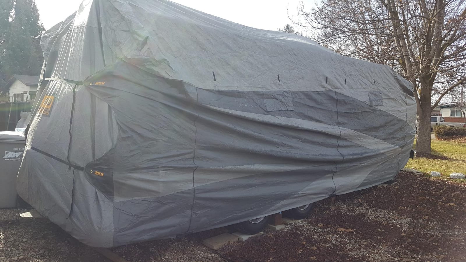 ADCO 52246 Designer Series SFS Aqua Shed Travel Trailer RV Cover - 31'7 Inch - 34', Gray customer photo 1