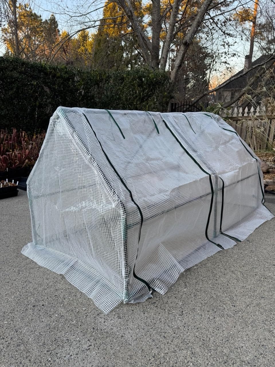 Outsunny 9' x 3' x 3' Mini Greenhouse Portable with Zippered Doors Green customer photo 1