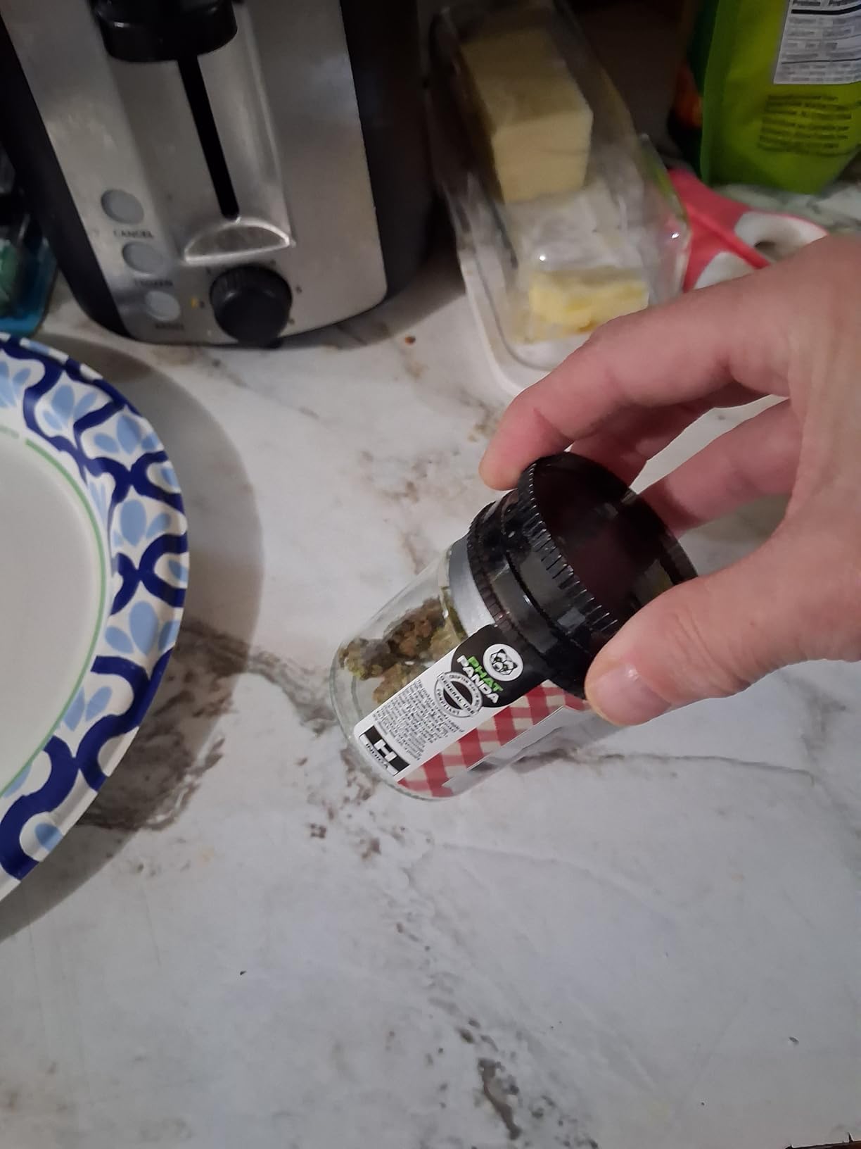 Acrylic 2pc Grinder with Magnet Smoke Color customer photo 1