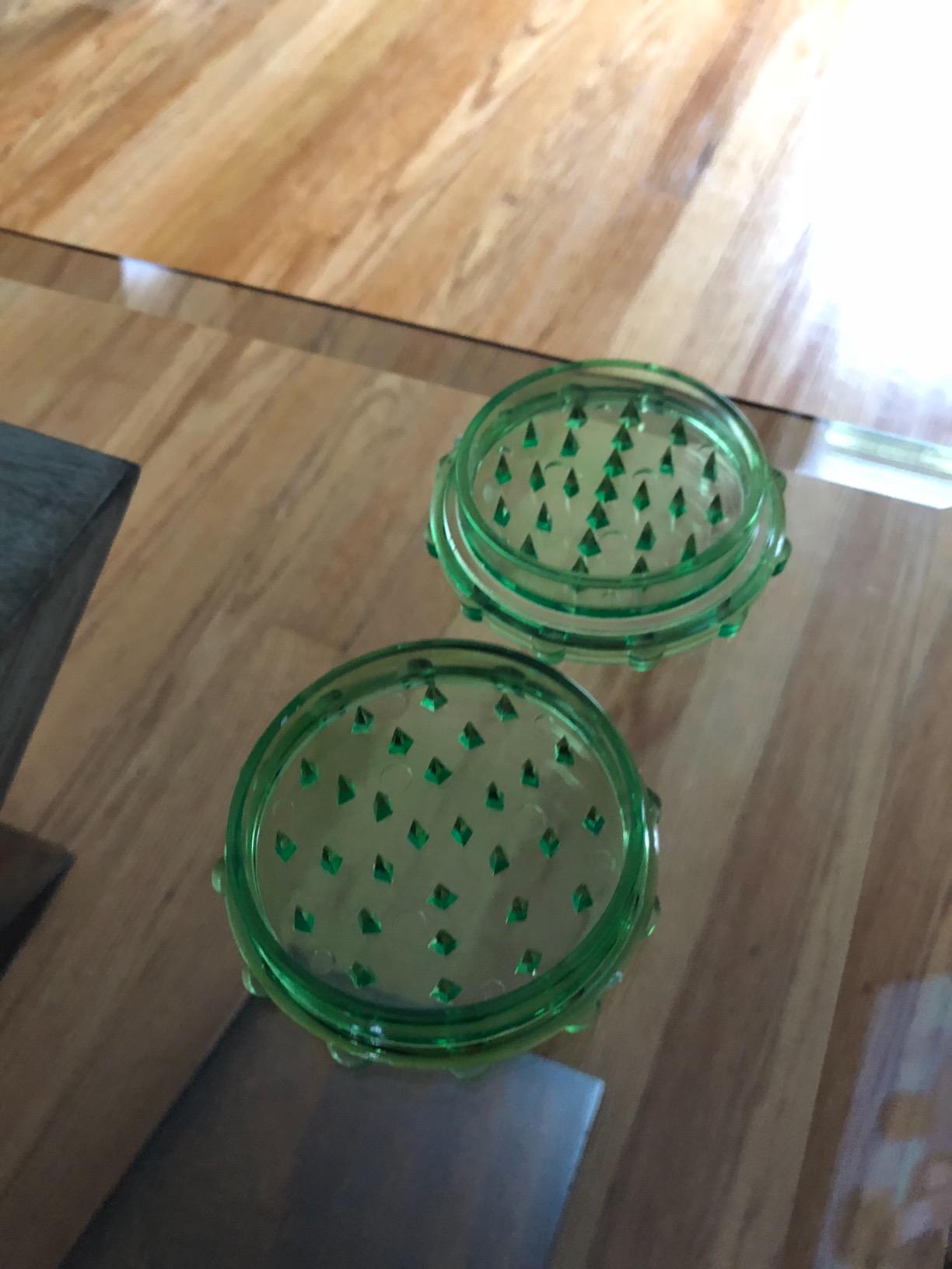 Acrylic 2pc Grinder with Magnet Smoke Color customer photo 2