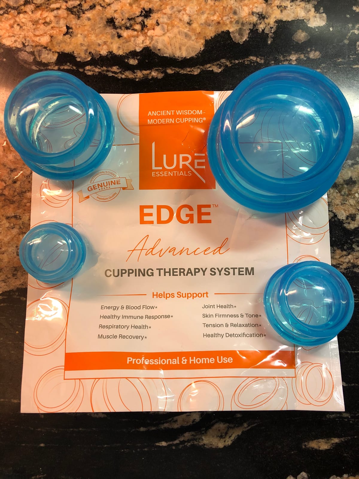Silicone Cupping Therapy Set Professional Massage Cupping Cups for Cupping Therapy 4 Cup Kit for Massage, Myofascial Release, Cellulite Reduction (Lure Blue) customer photo 2