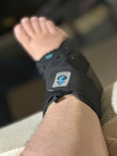 Med Spec ASO Ankle Stabilizer Lace Up Ankle Brace Sprain Support Black, MD | Ankle Brace for Sprains, Instability, Bilateral Orthopedic Support, Sports Injury Recovery, Men, Women, Teens & Kids. 264014 customer photo 2