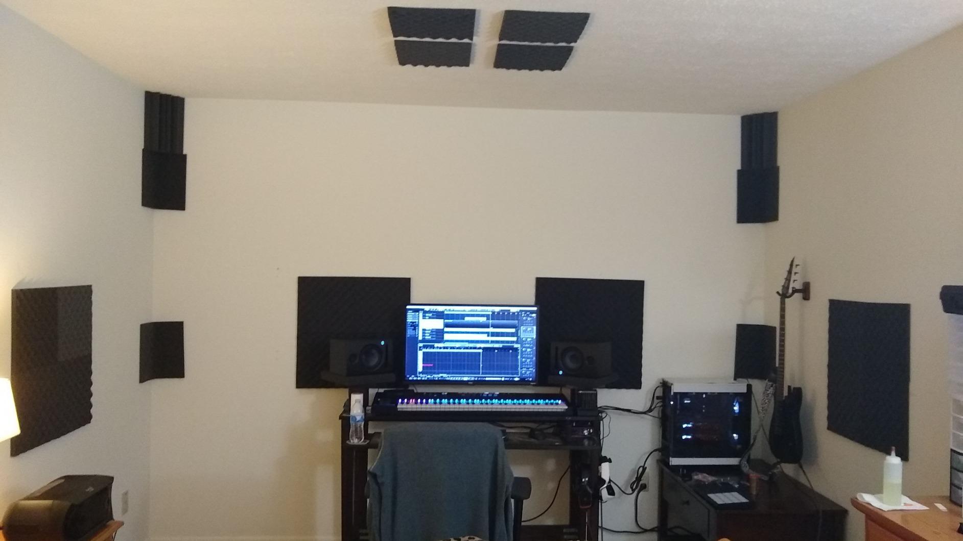 Set of 2 - Acoustic Foam Bass Trap Studio Soundproofing Corner Wall 12