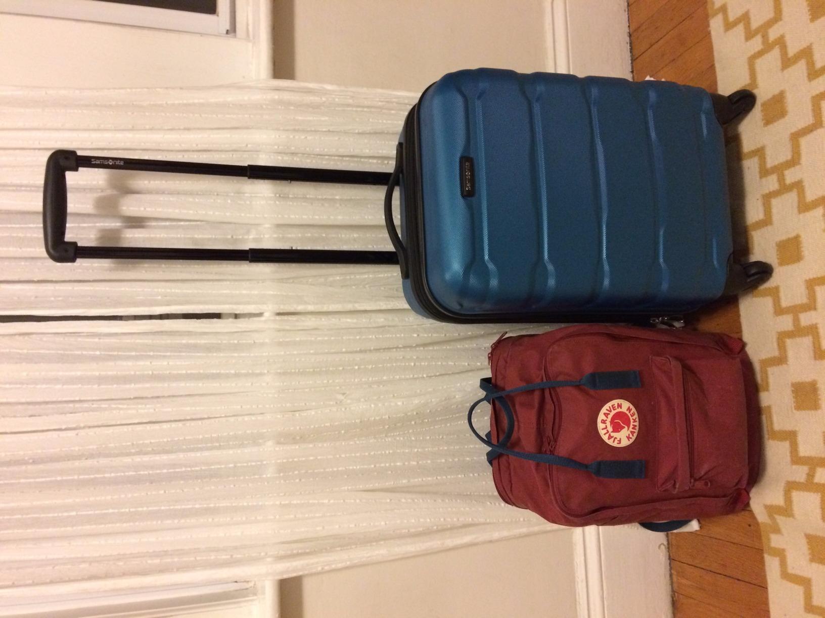 Samsonite Omni PC Hardside Expandable Luggage with Spinner Wheels, Teal, Checked-Large 28-Inch customer photo 1