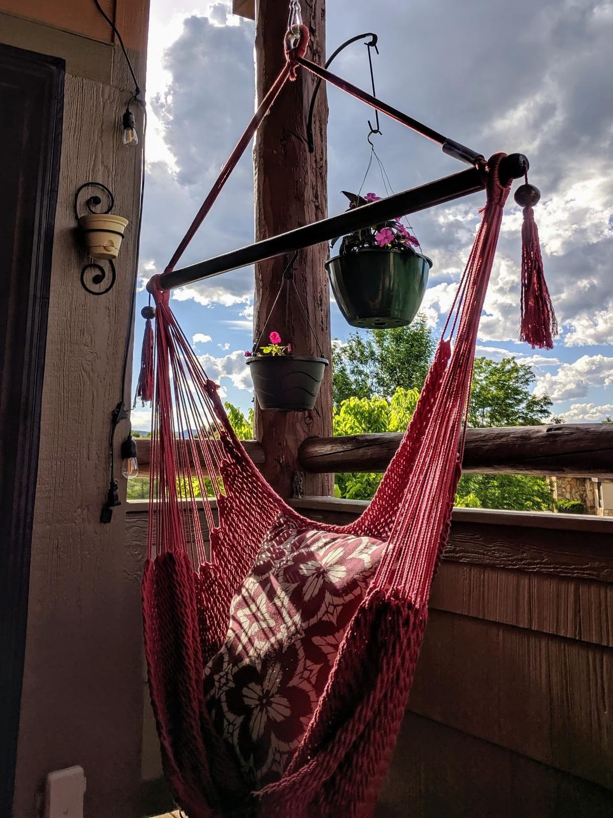 Caribbean Hammock Chair with Footrest - 40 inch - Soft-Spun Polyester - (Red) customer photo 1