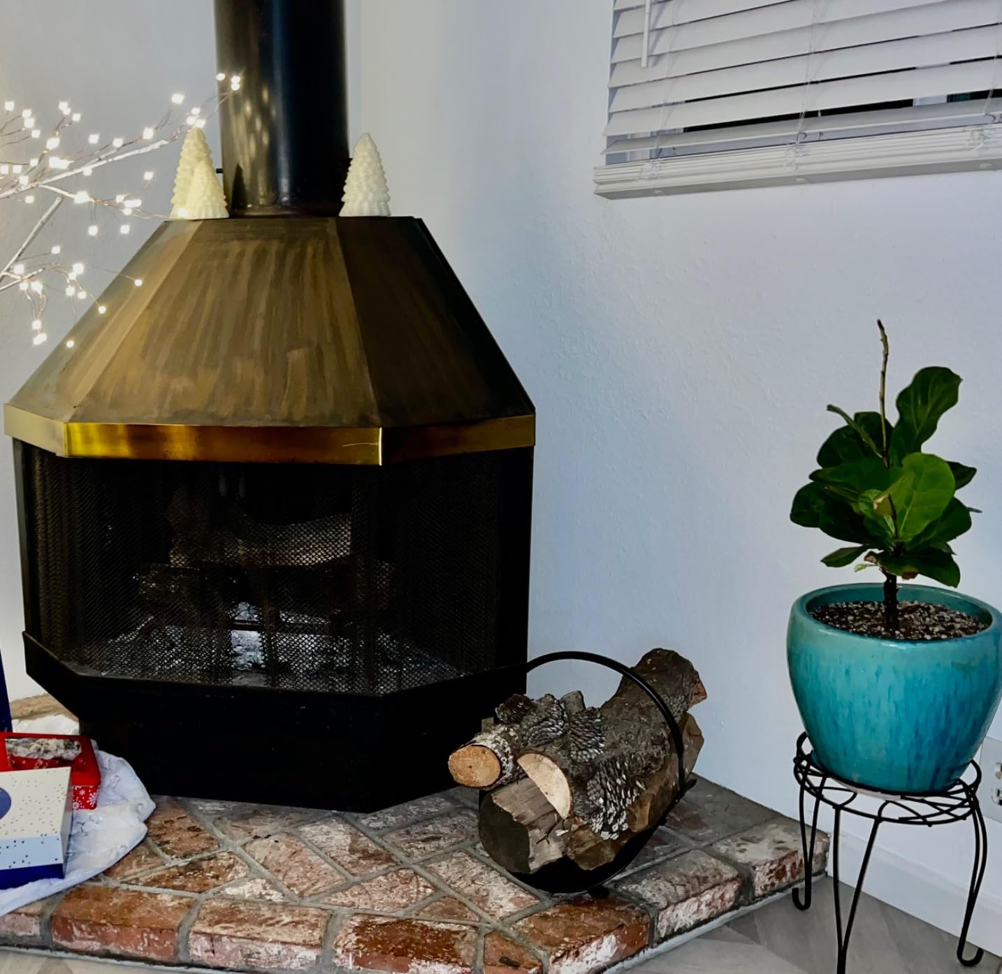 AMAGABELI GARDEN & HOME Fireplace Log Holder Indoor Firewood Basket Holder Carrier Metal Wood Rack for Fire Wood Outdoor Storage Organizer customer photo 1
