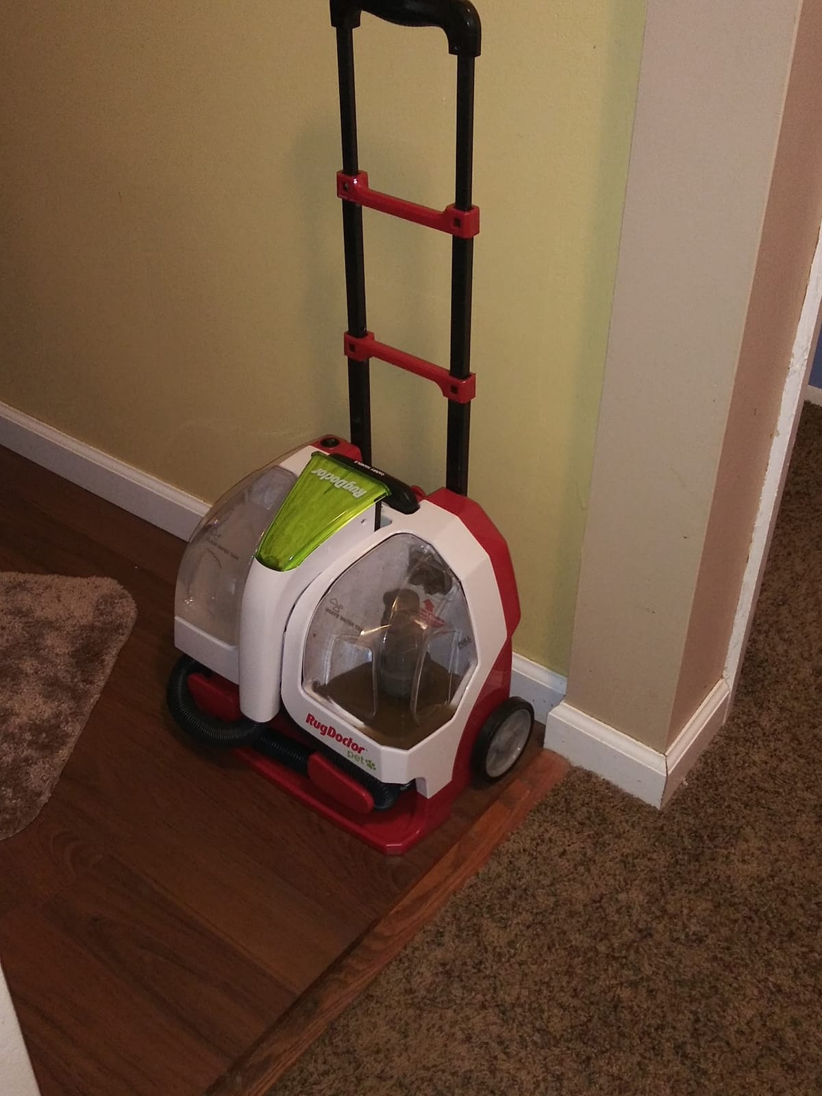 Rug Doctor Pet Portable Spot Cleaner with the Most Powerful Suction Item Highlight: Dual-Action Pet Tool Picks Up Pet Hair and Removes Stains and Odors, Wheels and Retractable Handle Makes Maneuvering Easy customer photo 2