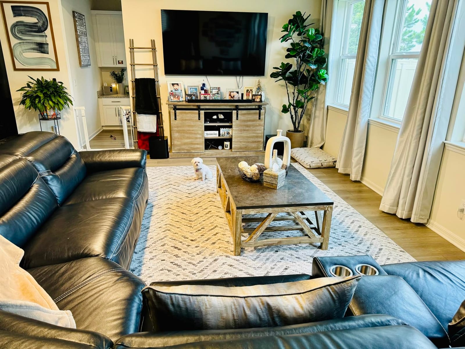 SAFAVIEH Adirondack Collection Area Rug - 6' x 9', Ivory & Charcoal, Chevron Design, Non-Shedding & Easy Care, Ideal for High Traffic Areas in Living Room, Bedroom (ADR104N) customer photo 2