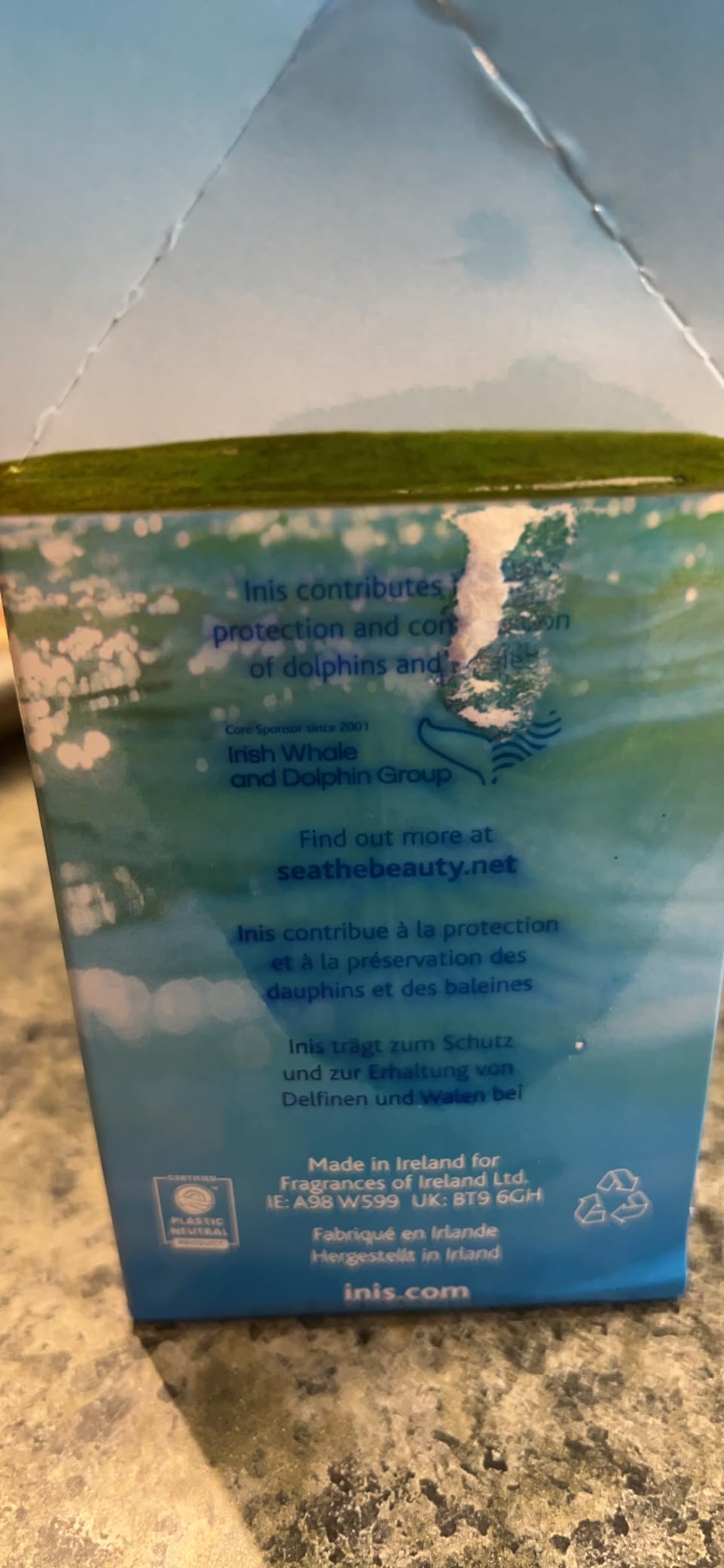 Inis the Energy of the Sea - Reed Diffuser Set with Fragrance Oil | Glass Bottle and Fibre Reeds, Clean Ocean Fresh Aquatic Home Fragrance for Living Room, Bathroom and Bedroom customer photo 1