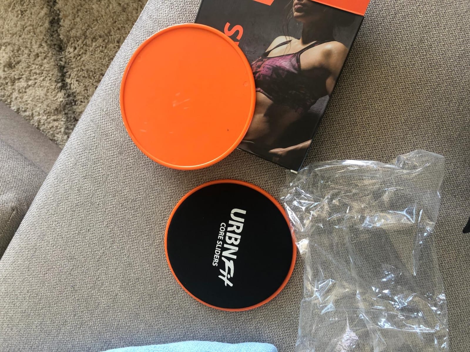 URBNFit Gliding Discs Core Sliders - Dual Sided Exercise Disc for Smooth Sliding On Carpet and Hardwood Floors - Gliders Workout Legs, Arms Back, Abs At Home or Gym or Travel - Fitness Equipment customer photo 1