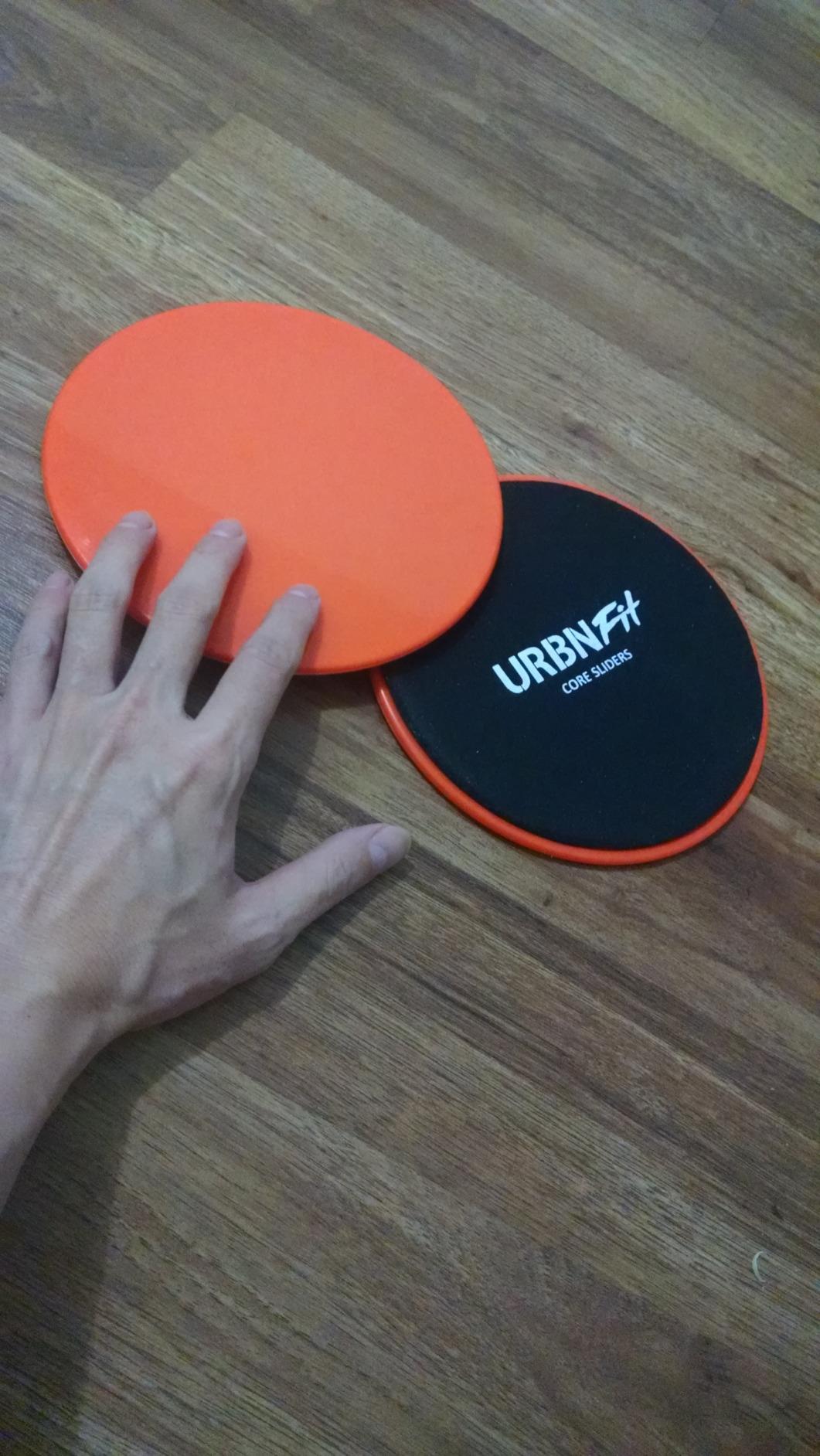 URBNFit Gliding Discs Core Sliders - Dual Sided Exercise Disc for Smooth Sliding On Carpet and Hardwood Floors - Gliders Workout Legs, Arms Back, Abs At Home or Gym or Travel - Fitness Equipment customer photo 2