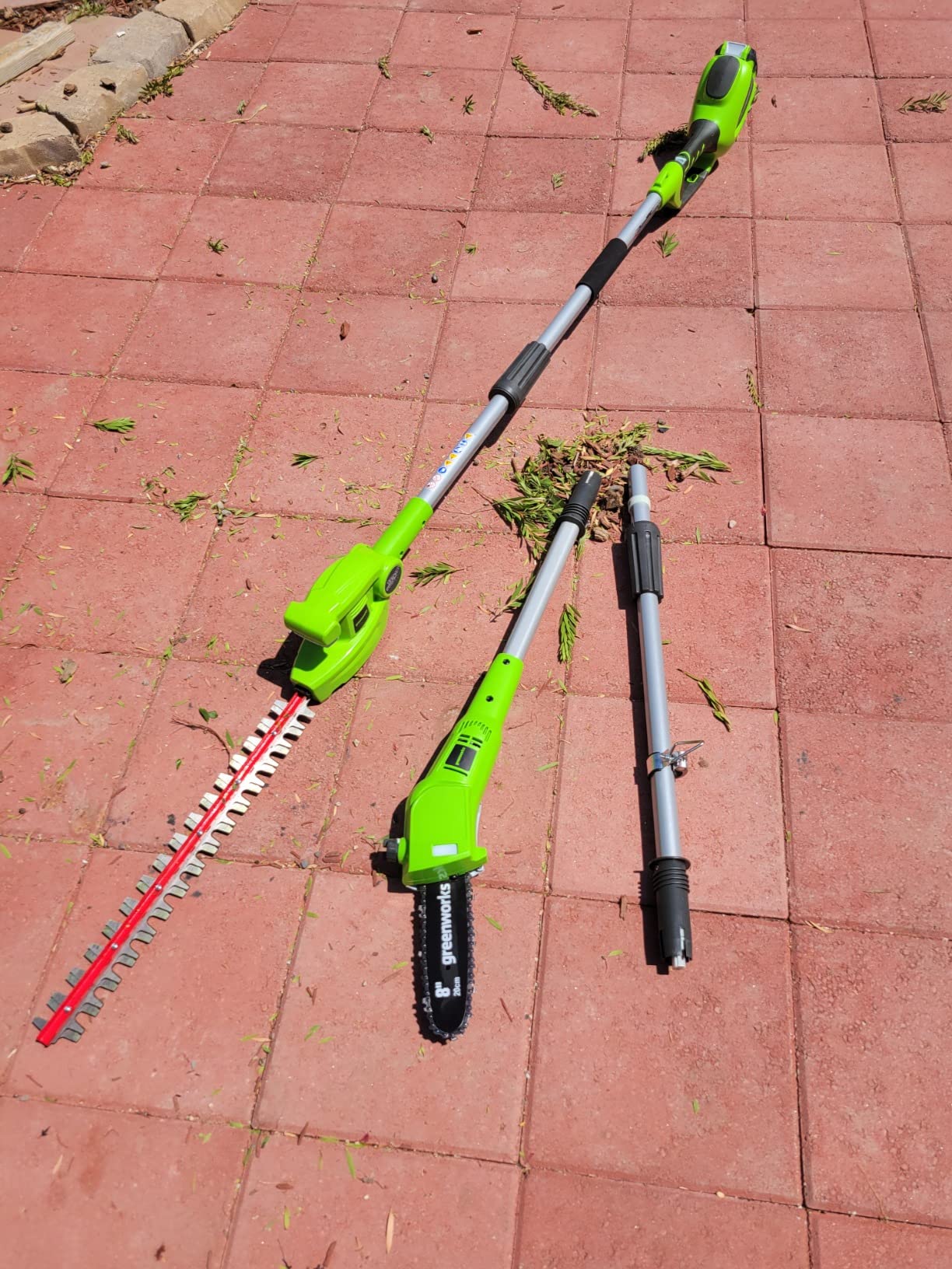 Greenworks 40V 8 in Pole Saw Hedge Trimmer Kit, 2.0 Ah Battery and Charger customer photo 2