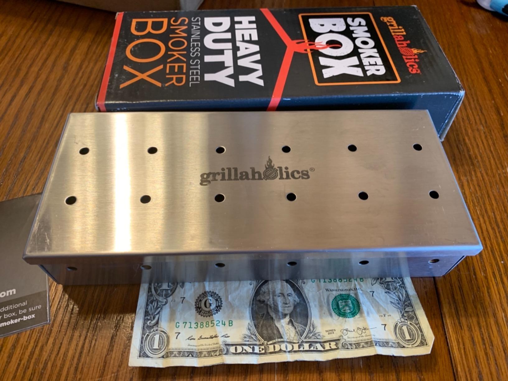Grillaholics Stainless Steel Wood Chip Smoker Box for Gas & Charcoal Grills customer photo 2