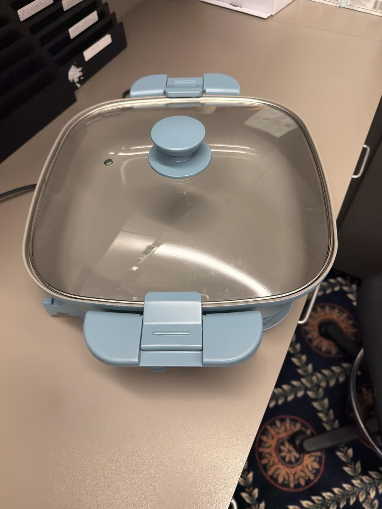 bella 12x12 Electric Skillet & Frying Pan with Glass Lid, Nontoxic, Coppper customer photo 2