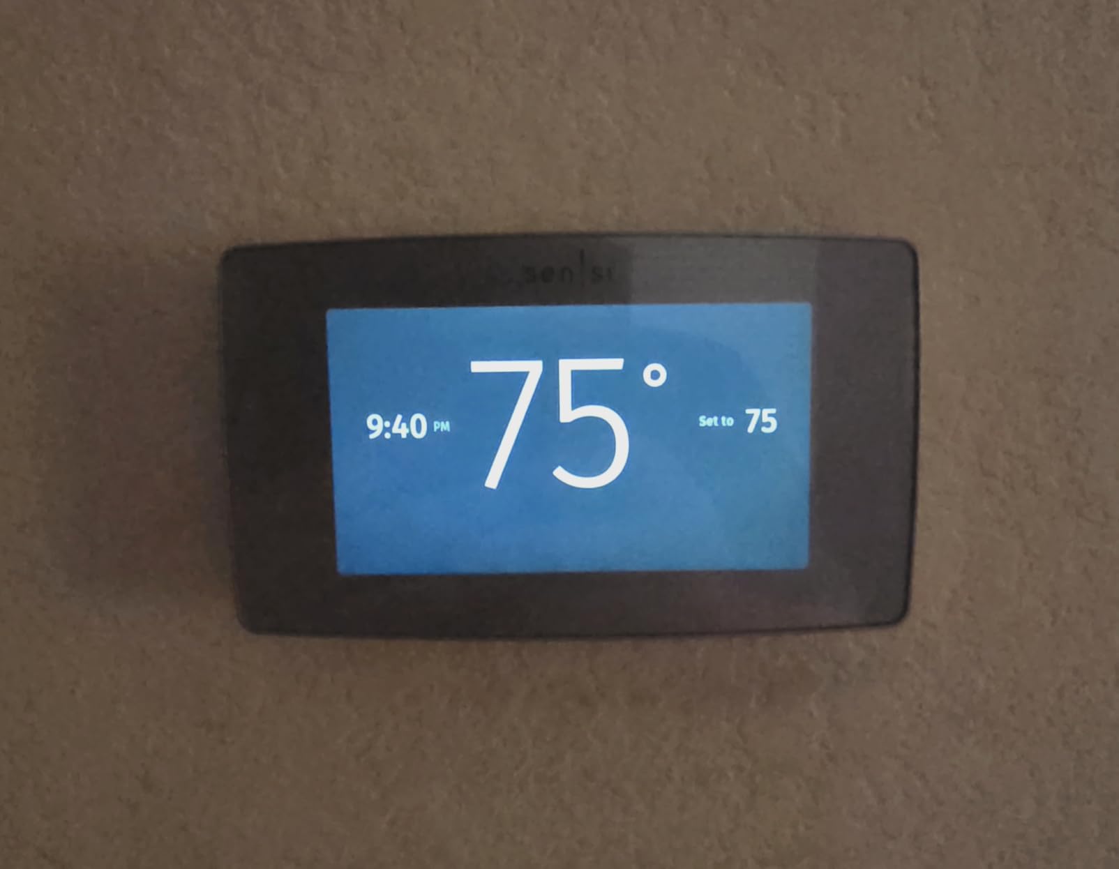 Sensi Touch Smart Thermostat by Emerson with Touchscreen Color Display, Programmable, Wi-Fi, Mobile App, Easy DIY, Data Privacy, Works with Alexa, Energy Star Certified, ST75 - Black, C-Wire Required customer photo 2