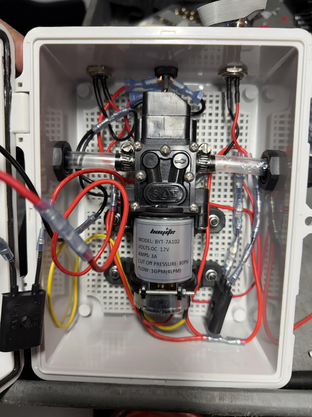 12V DC Fresh Water Diaphragm Pump, 4 L/Min 1.0 GPM 80 PSI customer photo 2