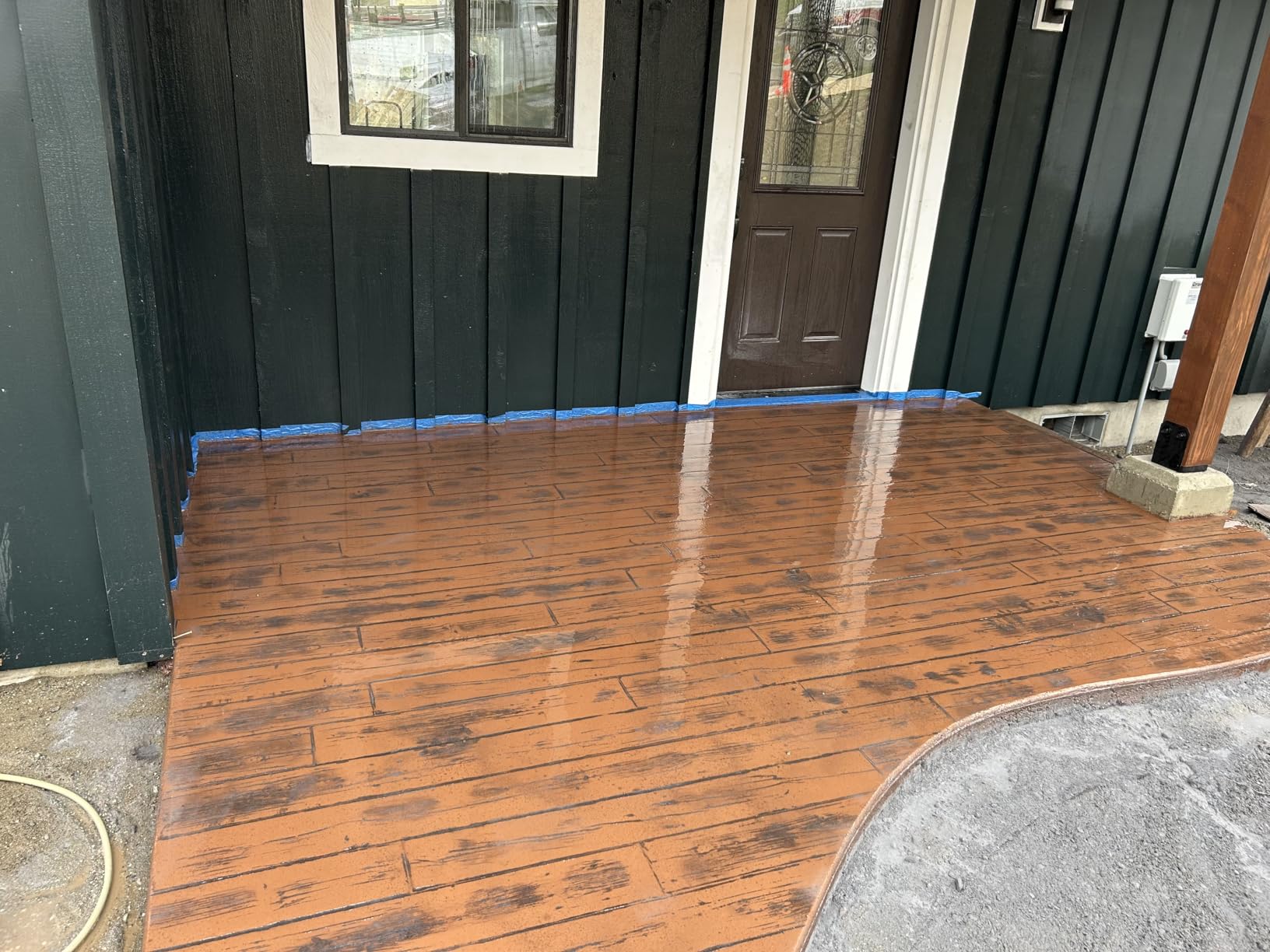 Weatherwood Plank Concrete Stamp Set by Walttools | Realistic Hardwood Slabs, Sturdy Polyurethane Texturing Mats, Decorative Lumber Detail (8 Piece) customer photo 1