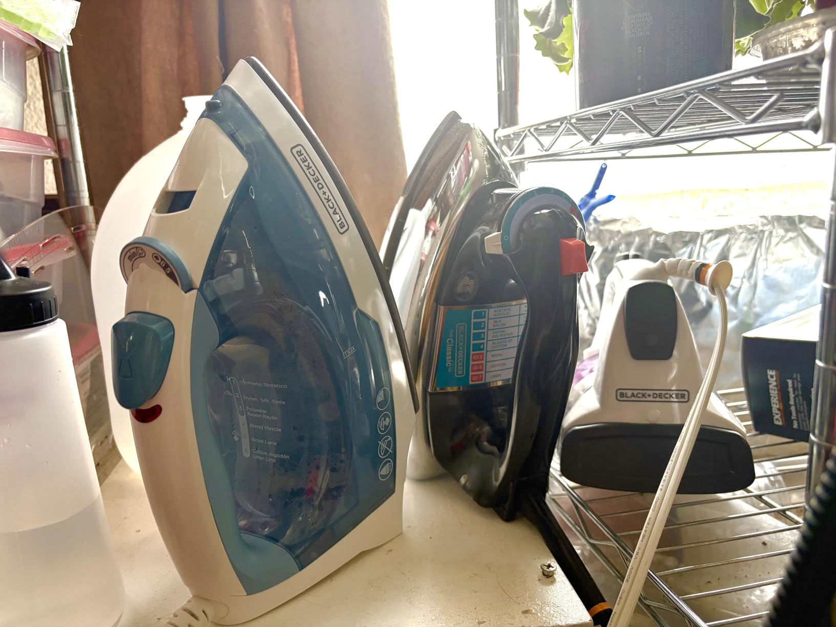 BLACK+DECKER Steam Iron for Clothes with Auto Shutoff & TrueGlide Soleplate | 1200W steam iron with nonstick soleplate, compact, spray mist, comfort grip and auto shutoff for easy wrinkle removal. customer photo 1