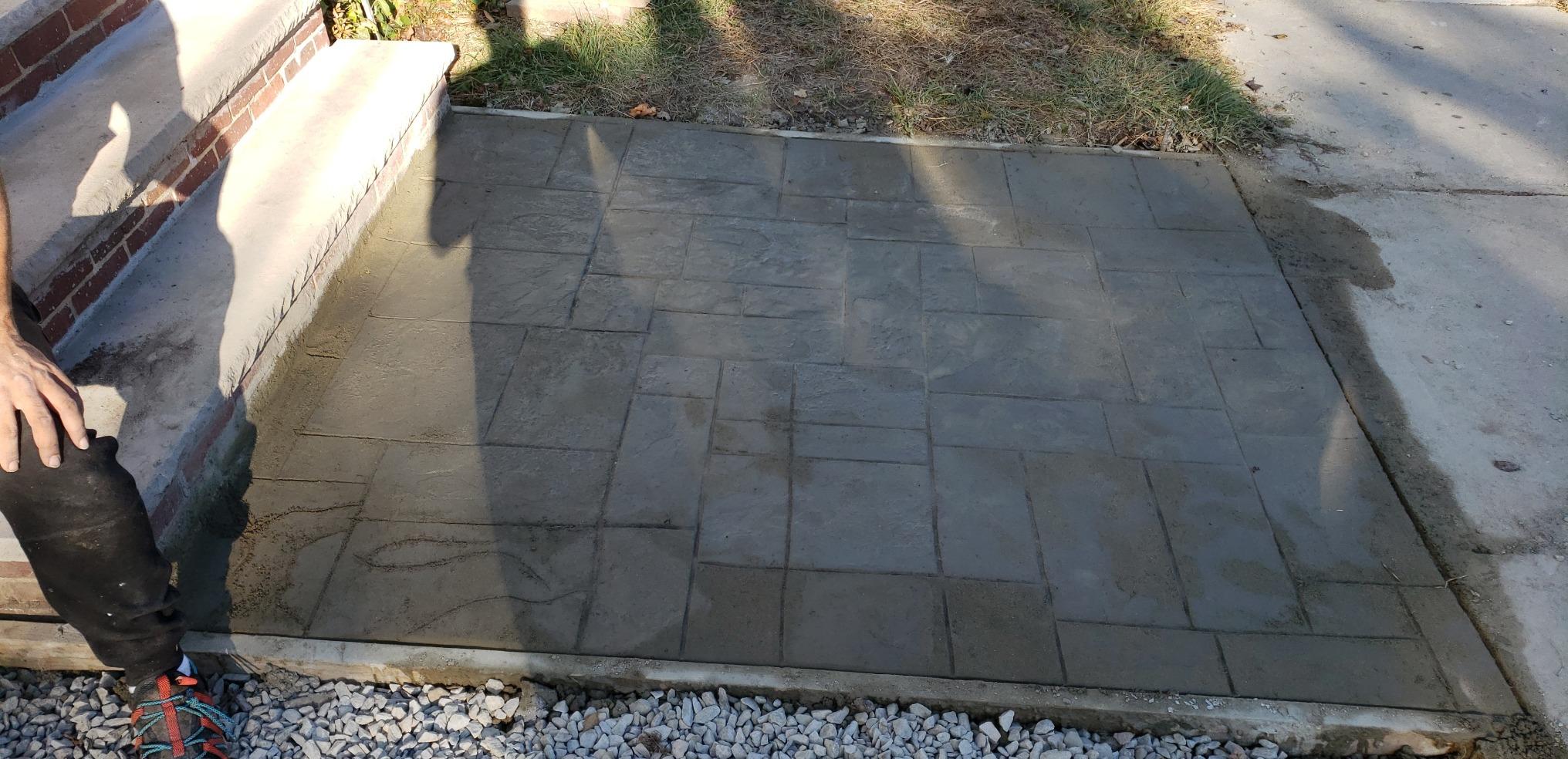 Ashler Notched Slate Concrete Stamp Set by Walttools | Decorative Tile Pattern Polyurethane Texturing Mats, Sturdy, Realistic Detail-American Made(8 Piece) customer photo 2