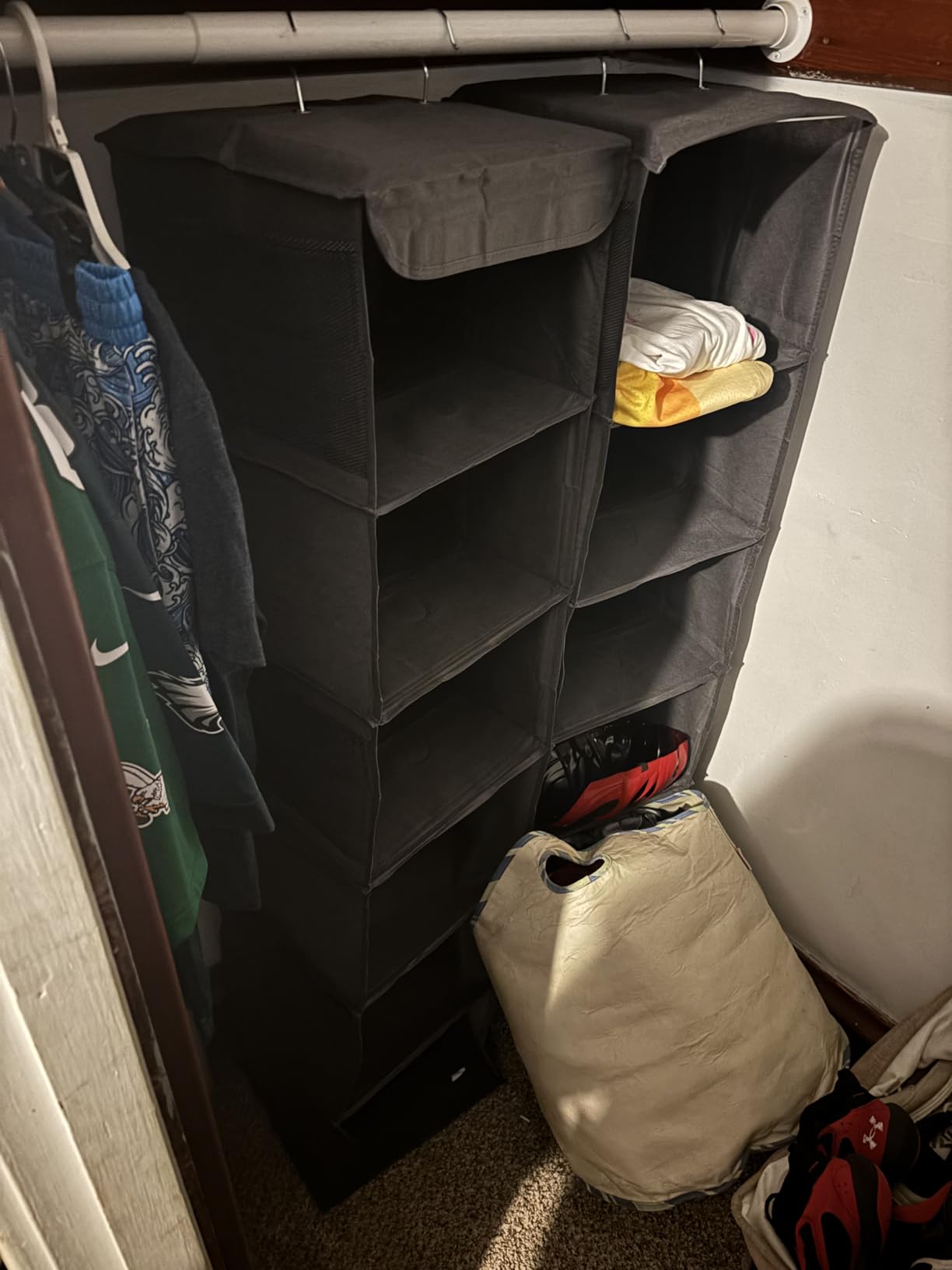 Simple Houseware 6 Shelf Hanging Closet Organizer, Gray customer photo 2