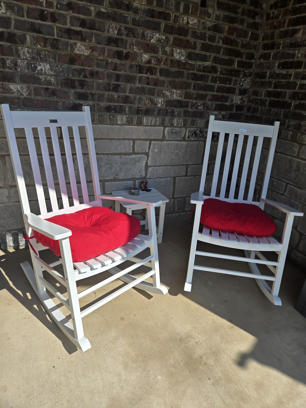 Outsunny Outdoor Rocking Chair High Density Wooden Rockers Black customer photo 1