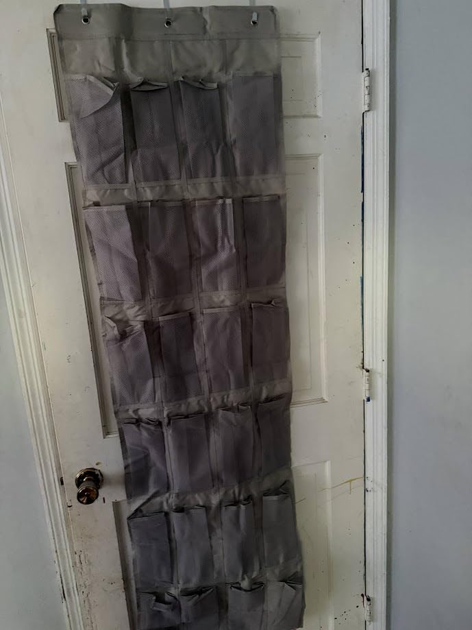 Amazon Basics 24 Medium Mesh Pocket Over-the-Door Hanging Shoe Organizer customer photo 1