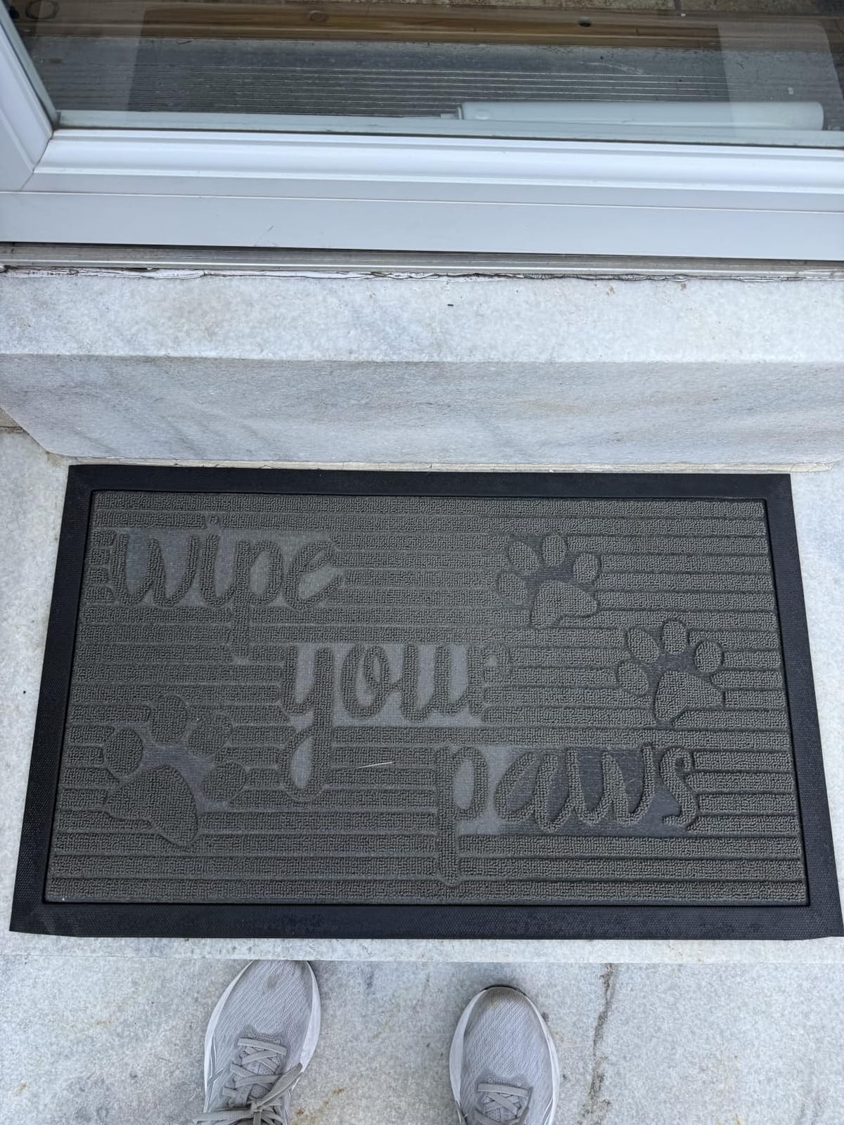 GORILLA GRIP WeatherMAX Door Mat, Indoor Outdoor Use, 29x17 Gray Diamond customer photo 2