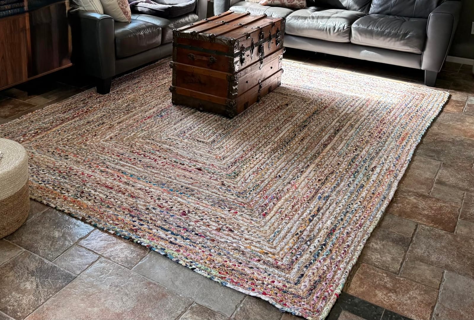 SAFAVIEH Cape Cod Area Rug 8x10, Jute Textured Large Beige & Multi CAP202B customer photo 2