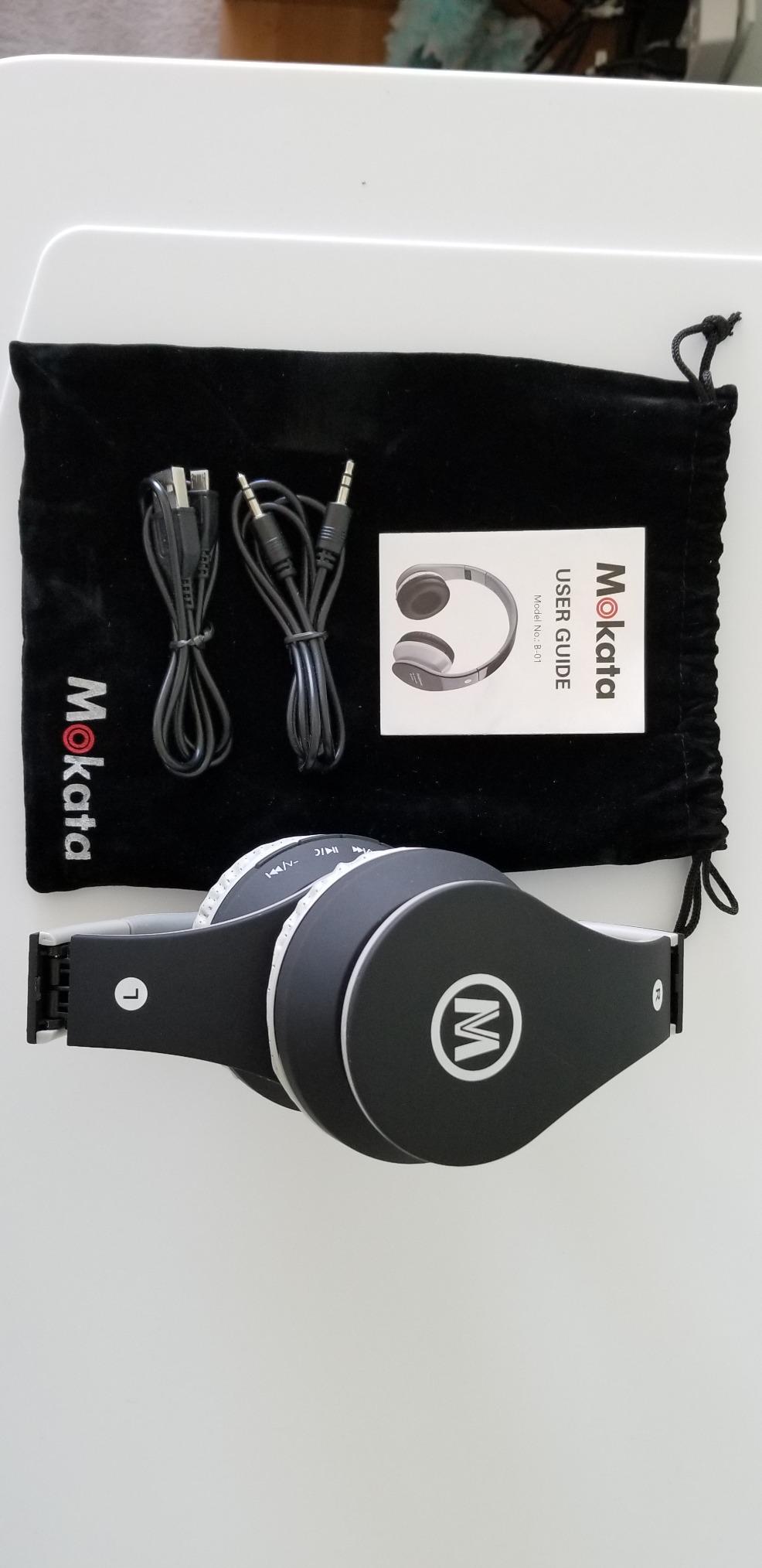 Mokata Headphones Kids Bluetooth 5.4 Wireless Play Time 68H Safe Volume Limit 85/94dB Over-Ear Foldable Headset,Fast Charging,with Aux Cord Built-in Mic for Toddler Child Pad Study Tablet Blue customer photo 1
