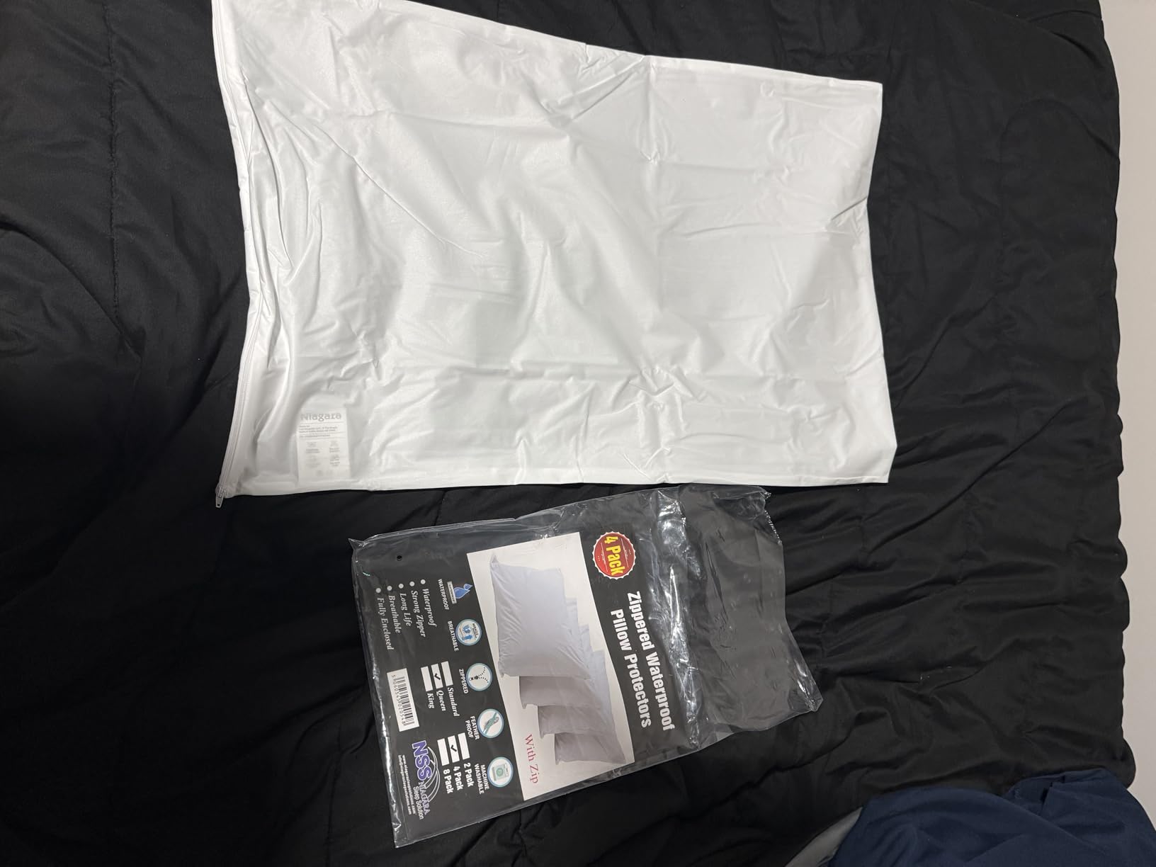 Niagara Waterproof Pillow Protectors - 4 Pack - Standard Size - White customer photo 2