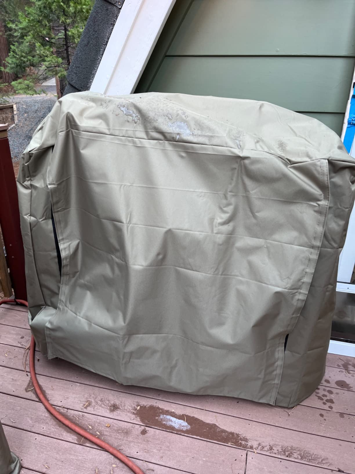 Sunnydaze 4-Foot Firewood Log Rack Cover with PVC Backing, Khaki customer photo 1