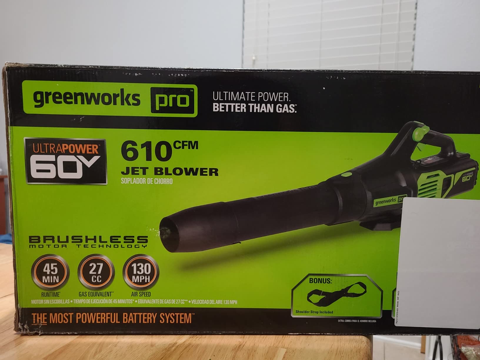 GreenWorks Pro Baretool 60-Volt Max Lithium Ion (Li-ion) 540-CFM 140-MPH Heavy-Duty Brushless Cordless Electric Leaf Blower (Tool Only, Battery and Charger Not Included)) customer photo 1